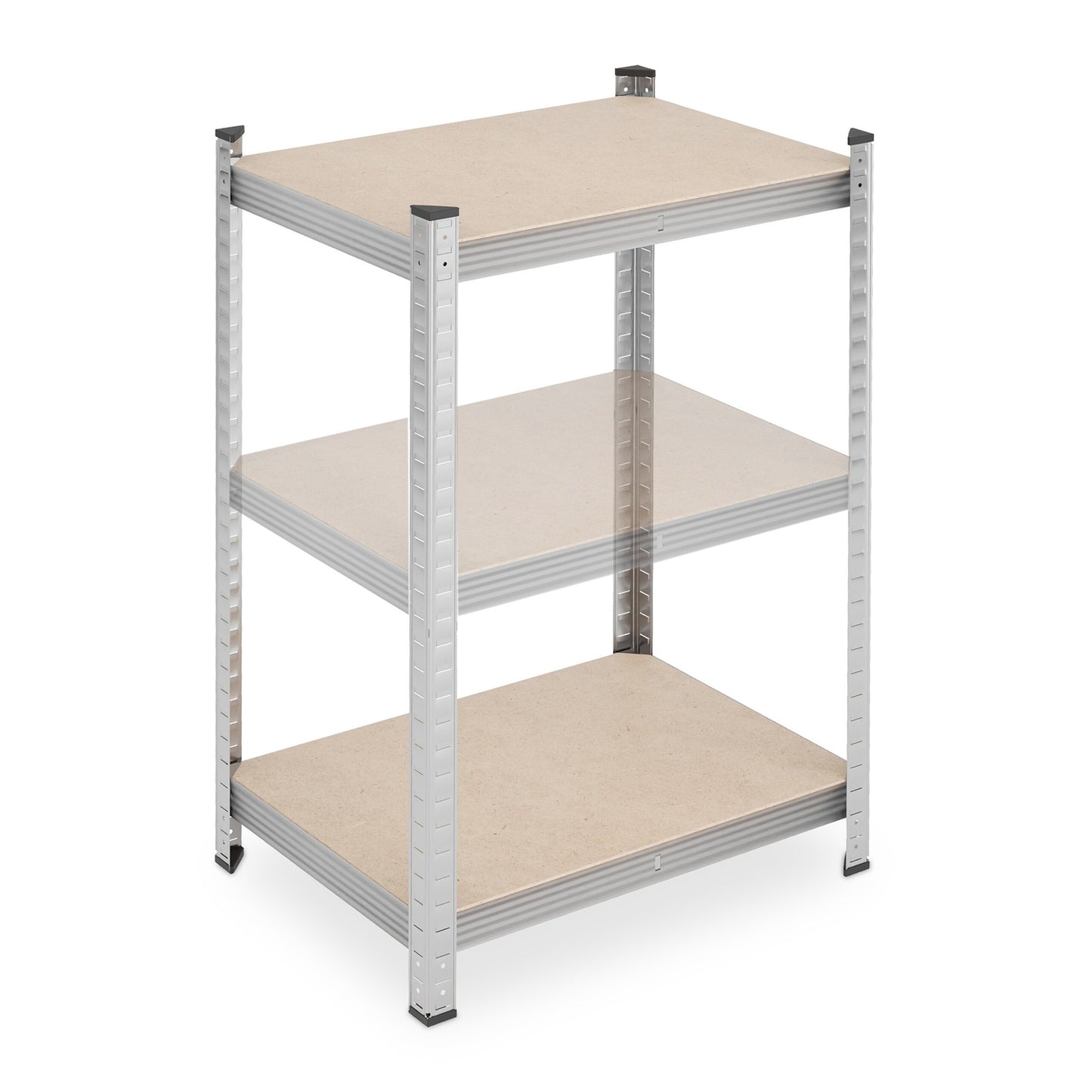 Strong shelves with 5 levels in a set of 2
