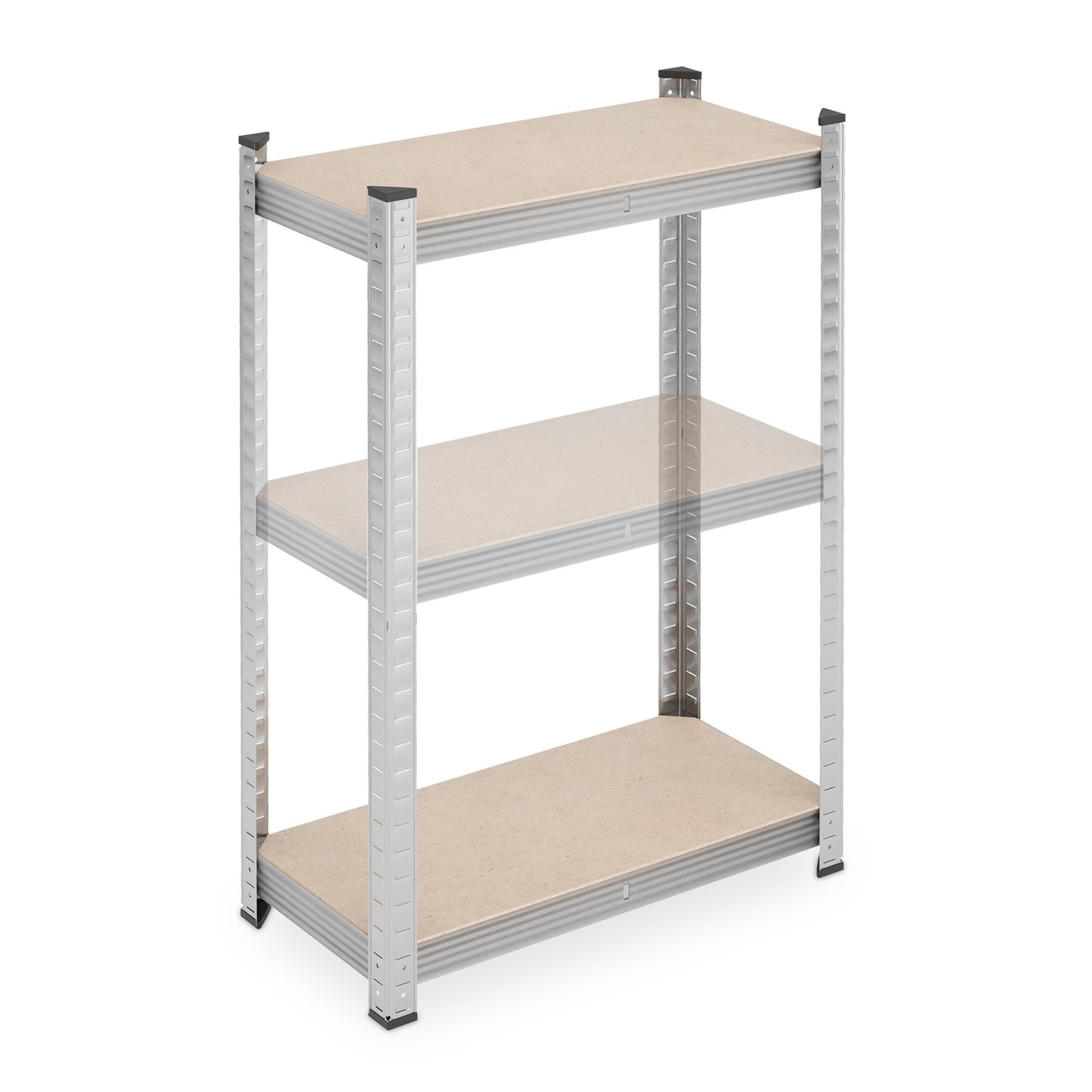 Strong shelves with 5 levels, set of 2