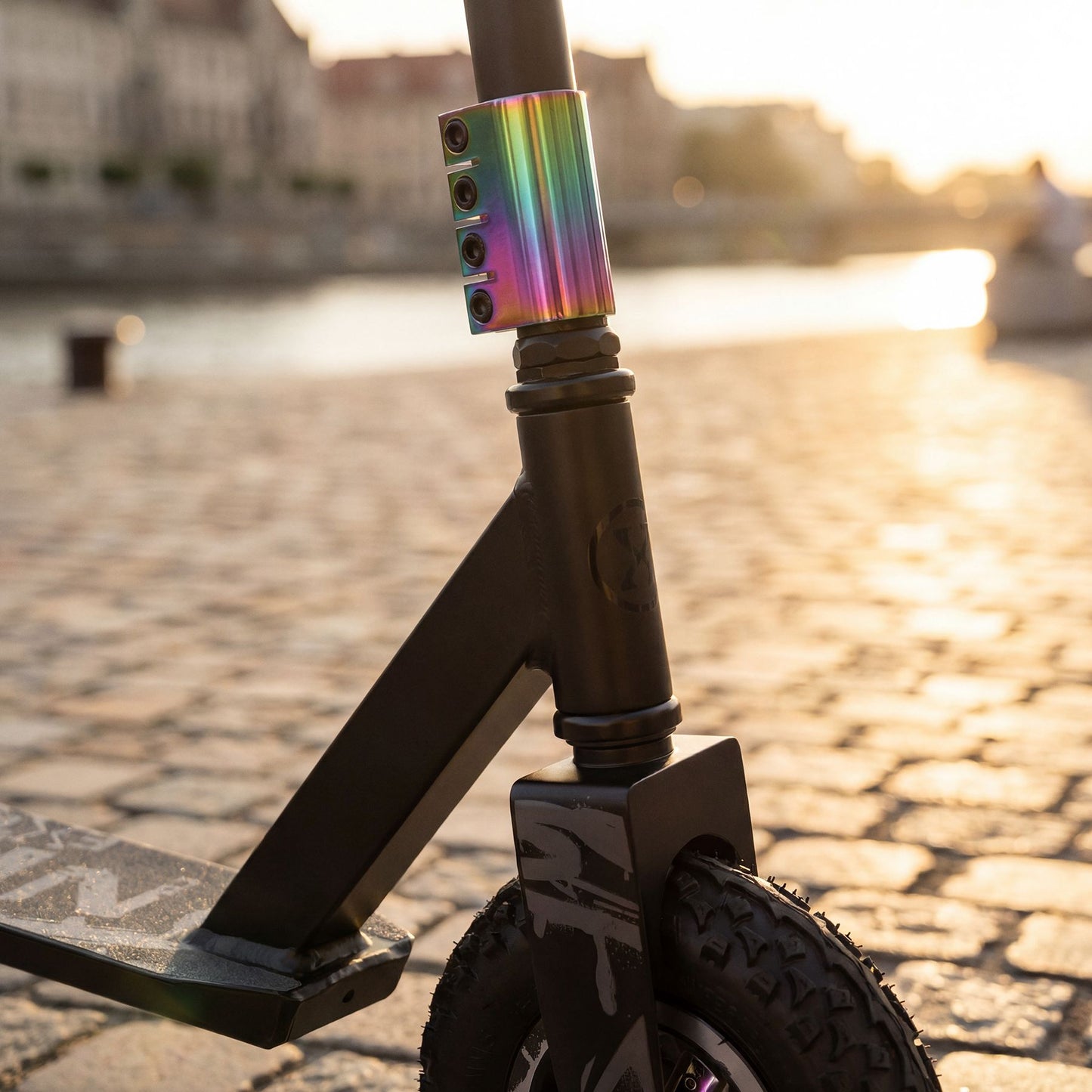Stunt Scooter, 195x50 mm Rubber Wheels, ABEC9