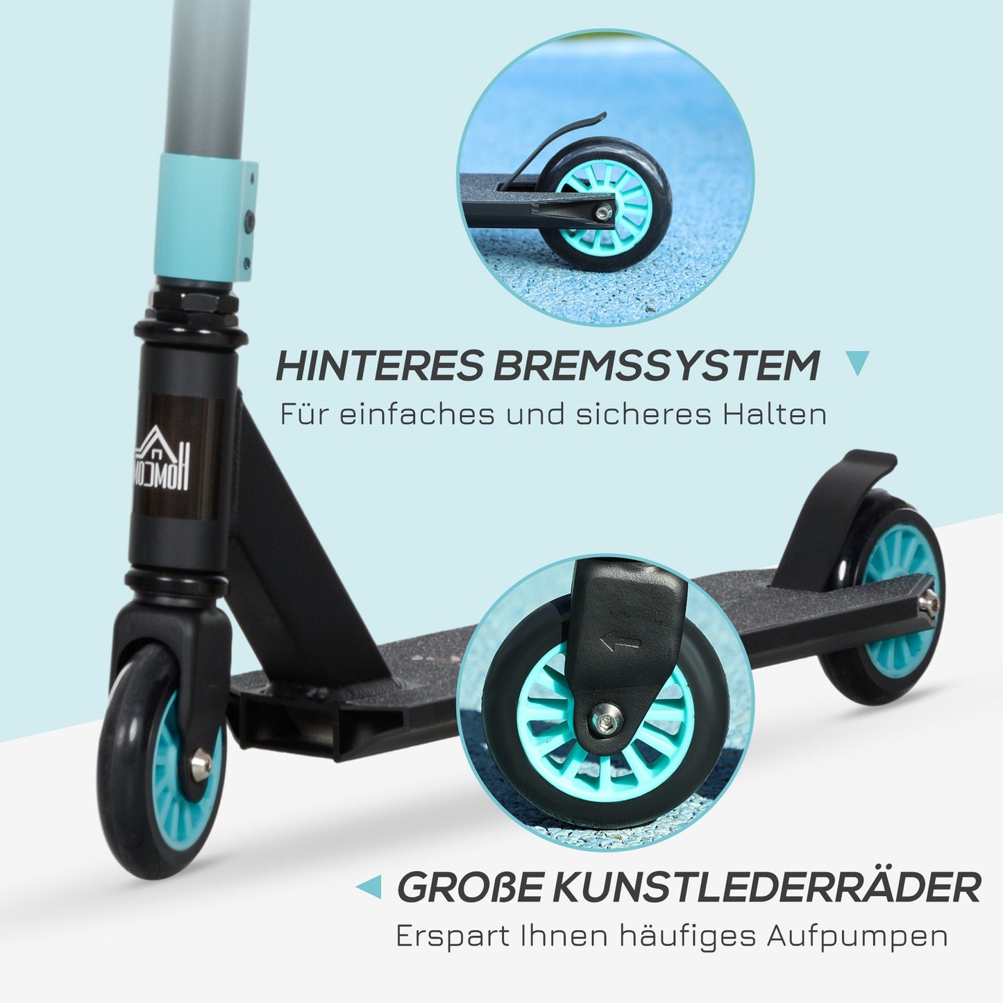 Stunt scooter with ABEC 9 bearings & 100mm wheels, ages 14+