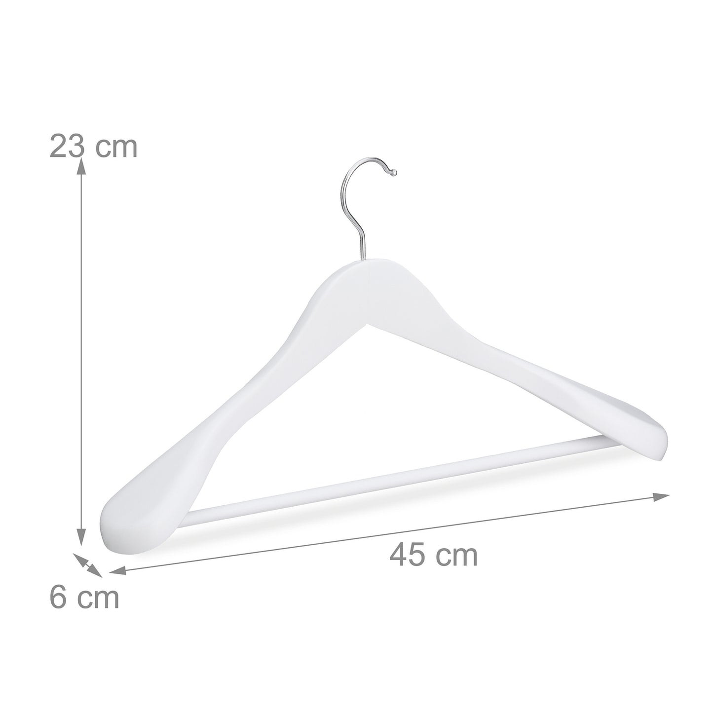 Suit Hangers with Wide Shoulder Support, Set of 8