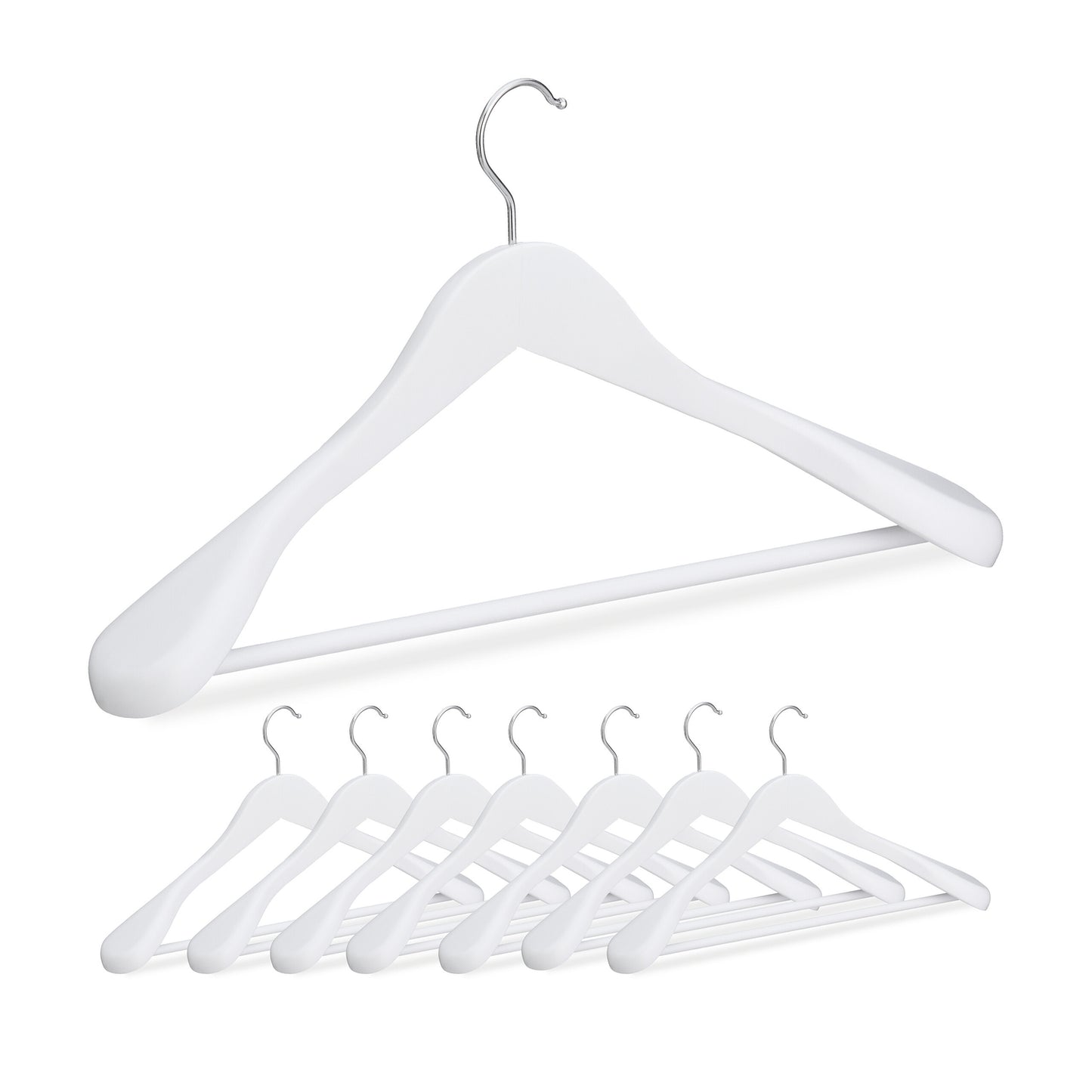 Suit Hangers with Wide Shoulder Support, Set of 8