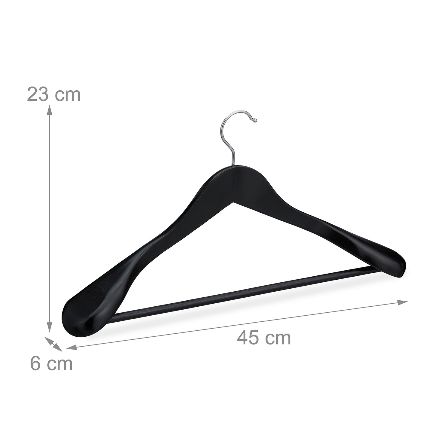 Suit Hangers with Wide Shoulder Support, Set of 8