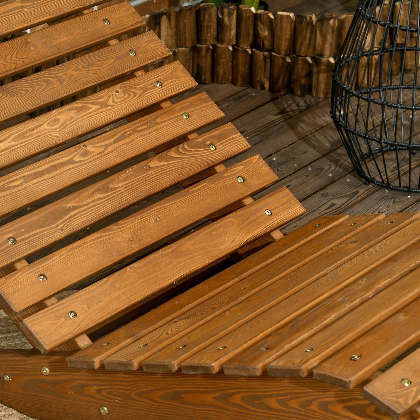 Garden bed in teak, capacity 120 kg, 66x170x77 cm