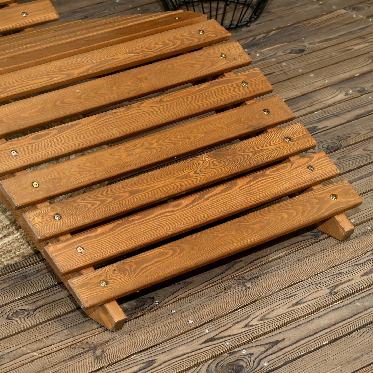 Garden bed in teak, capacity 120 kg, 66x170x77 cm