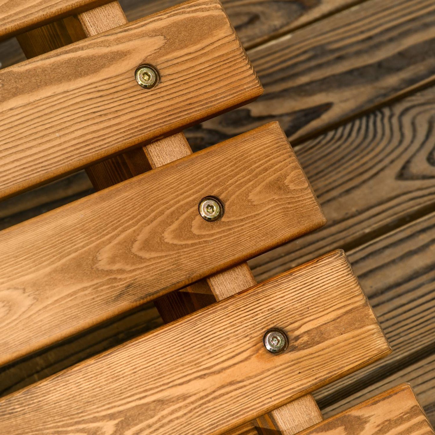 Garden bed in teak, capacity 120 kg, 66x170x77 cm