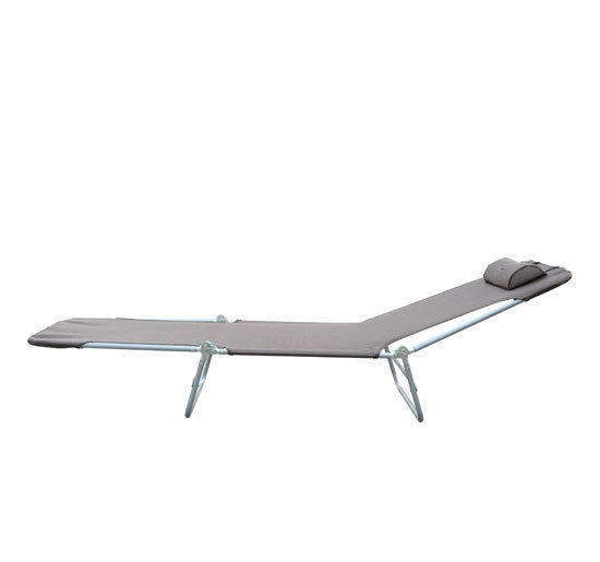 Outdoor sun lounger, brown – Garden and terrace relaxation