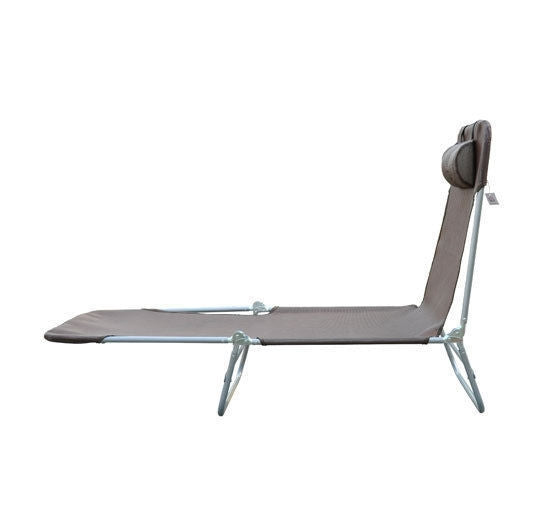 Outdoor sun lounger, brown – Garden and terrace relaxation