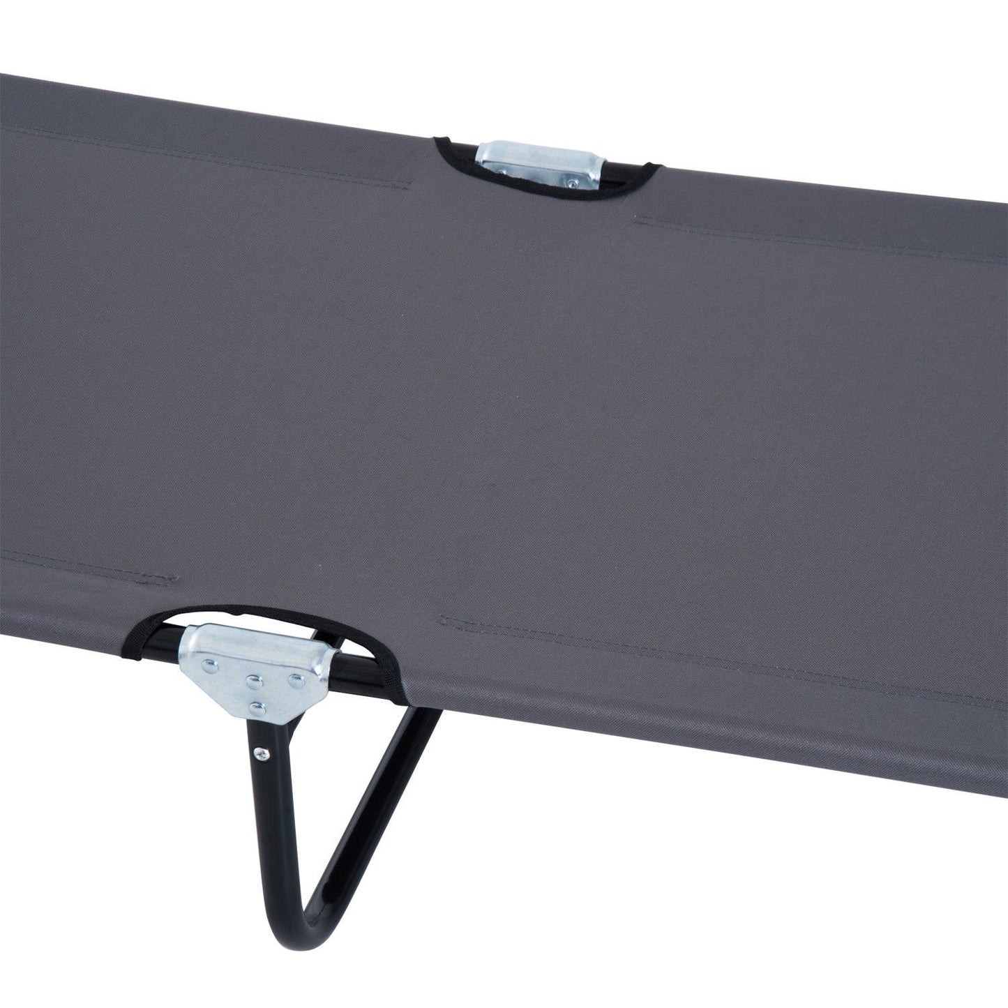 Sun lounger with face opening, grey, garden relaxation