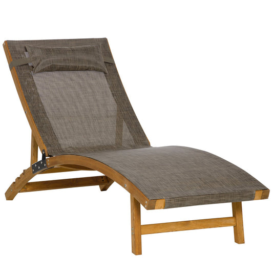 Deckchair, adjustable weatherproof deckchair with cushion