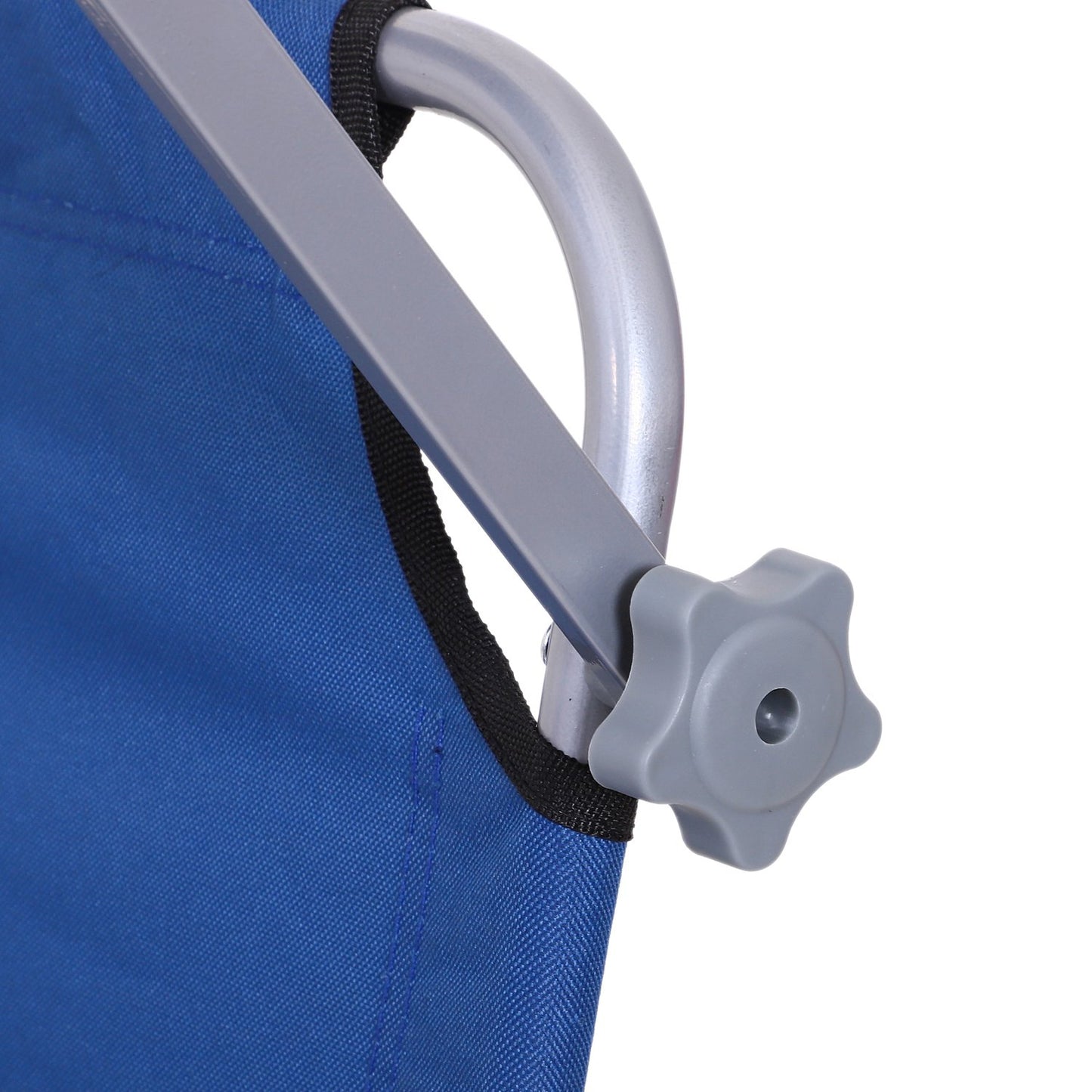 Adjustable folding sun lounger with canopy - Oxford fabric