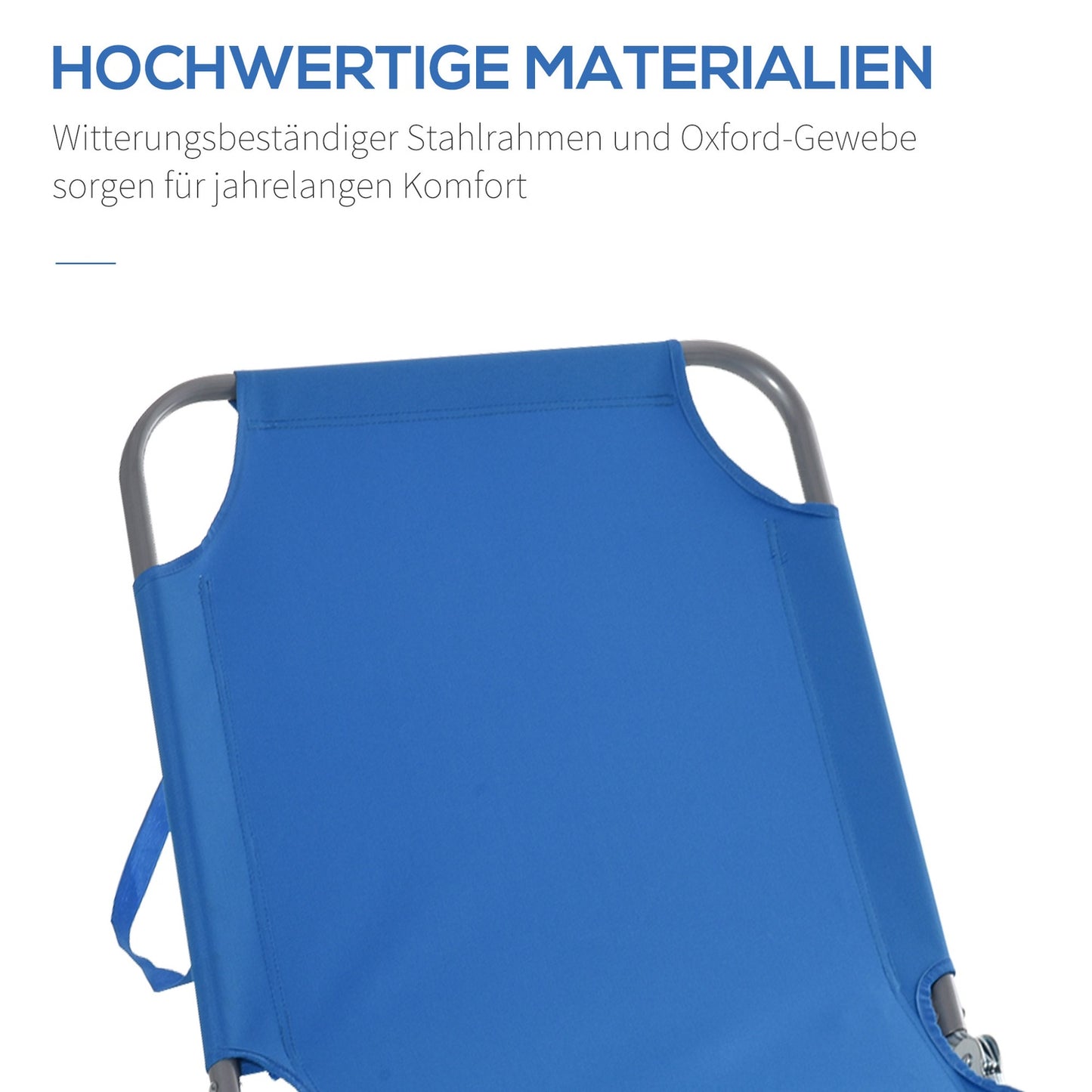 Folding camping bed with adjustable backrest, 120 kg capacity