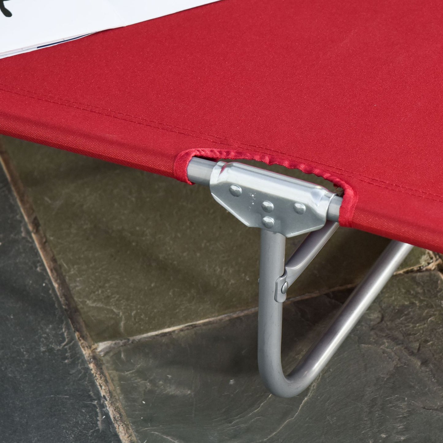 Folding deckchair, 5-position adjustable, weatherproof