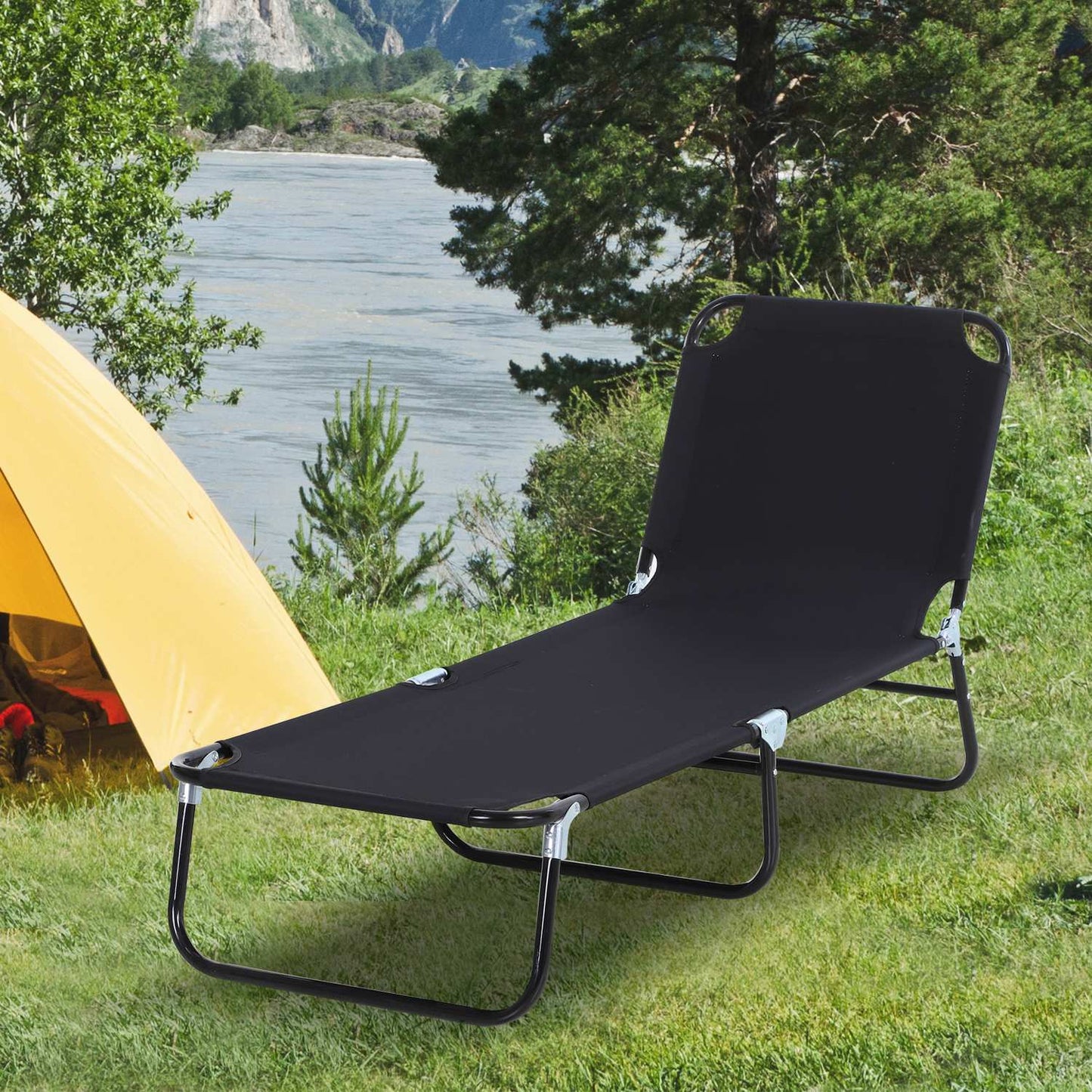 Adjustable deck chair for garden or balcony - 188 x 56 x 28 cm