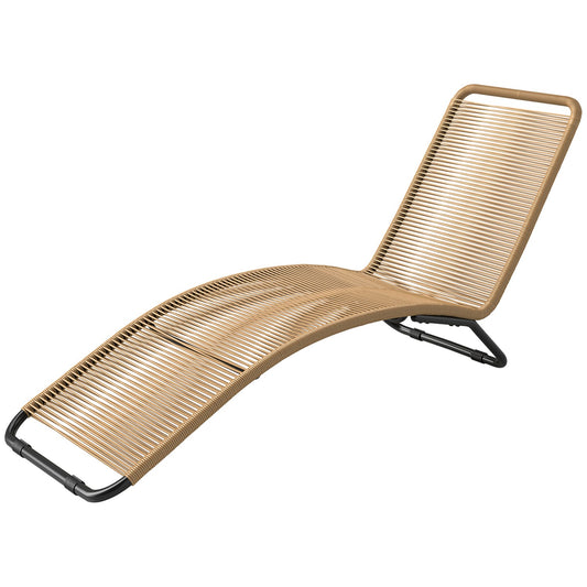 Sun lounger in poly rattan with UV protection - weatherproof outdoor armchair