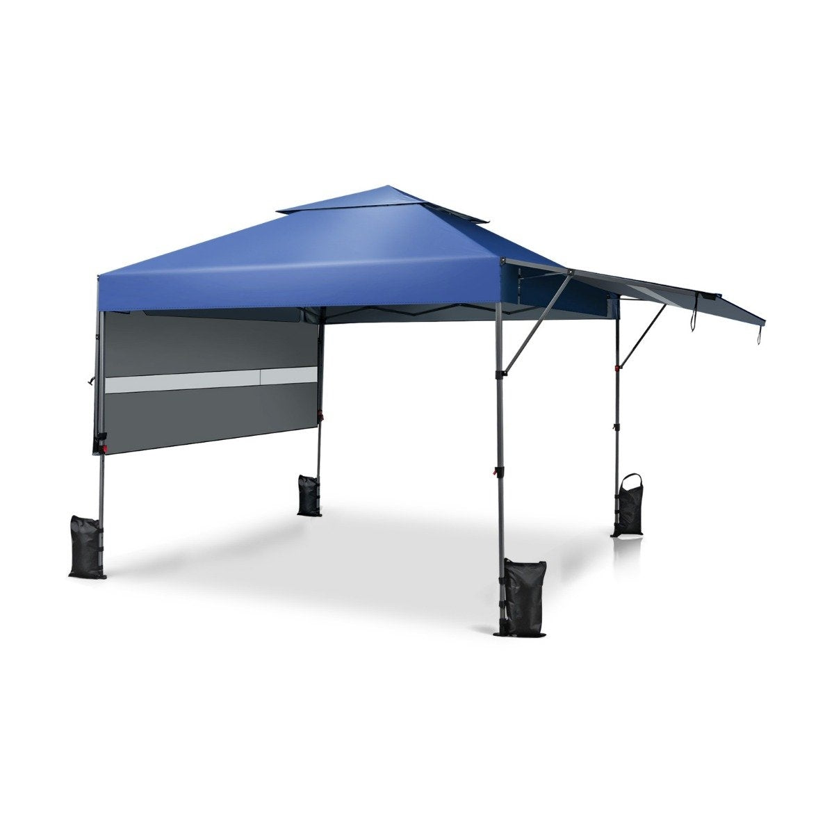Sun protection tent pop-up canopy tent 300 x 537 x 270-290 cm blue