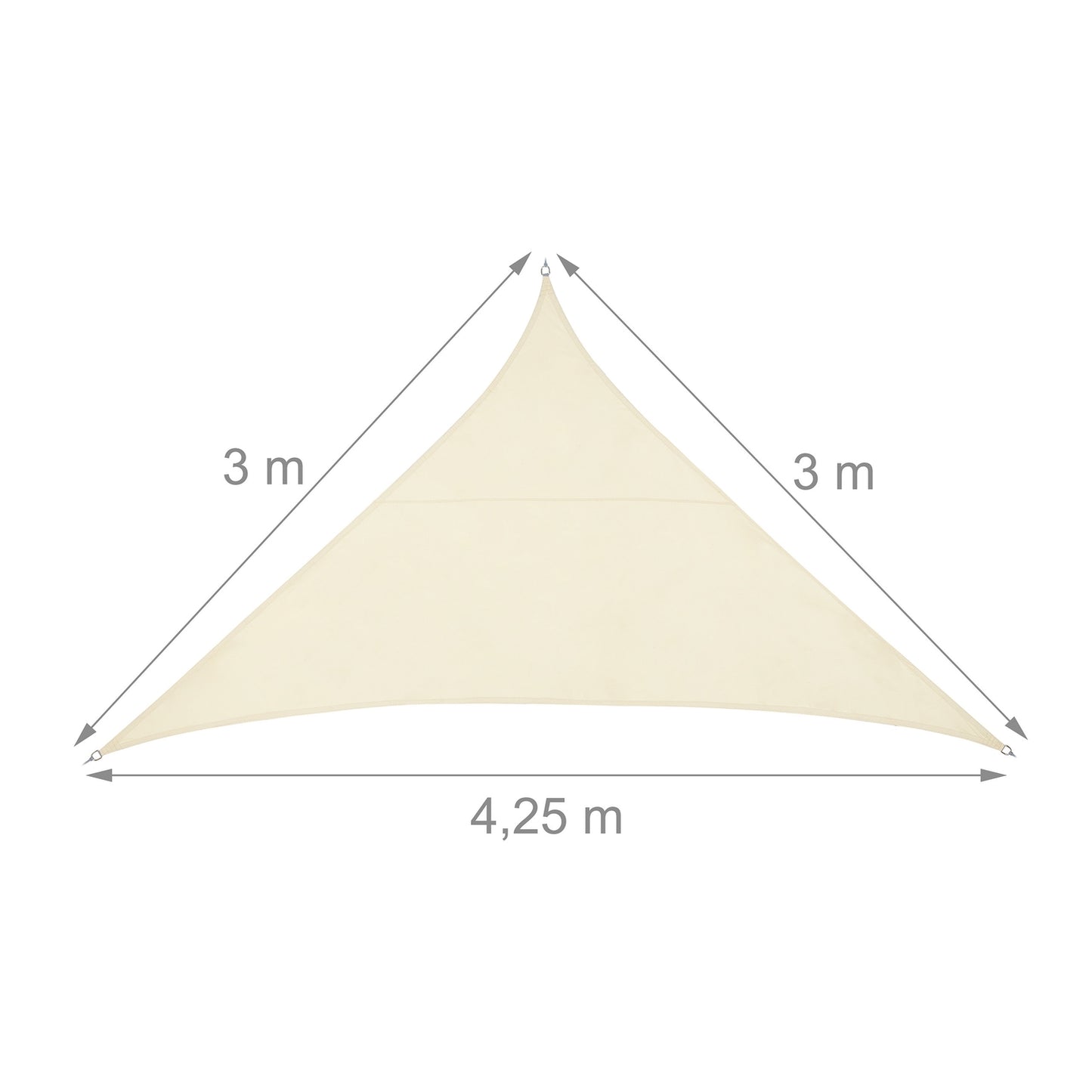 Sun sail polyester triangular beige