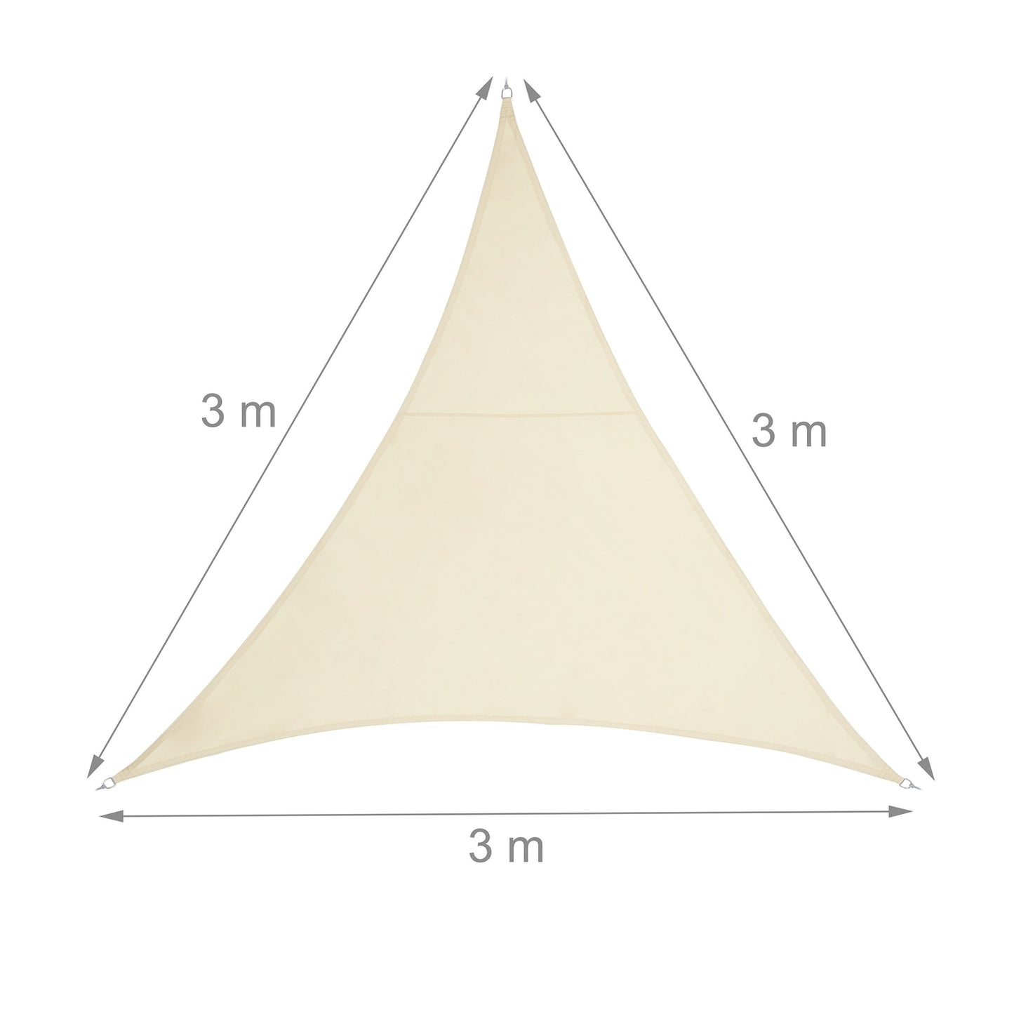 Sun sail polyester triangular beige