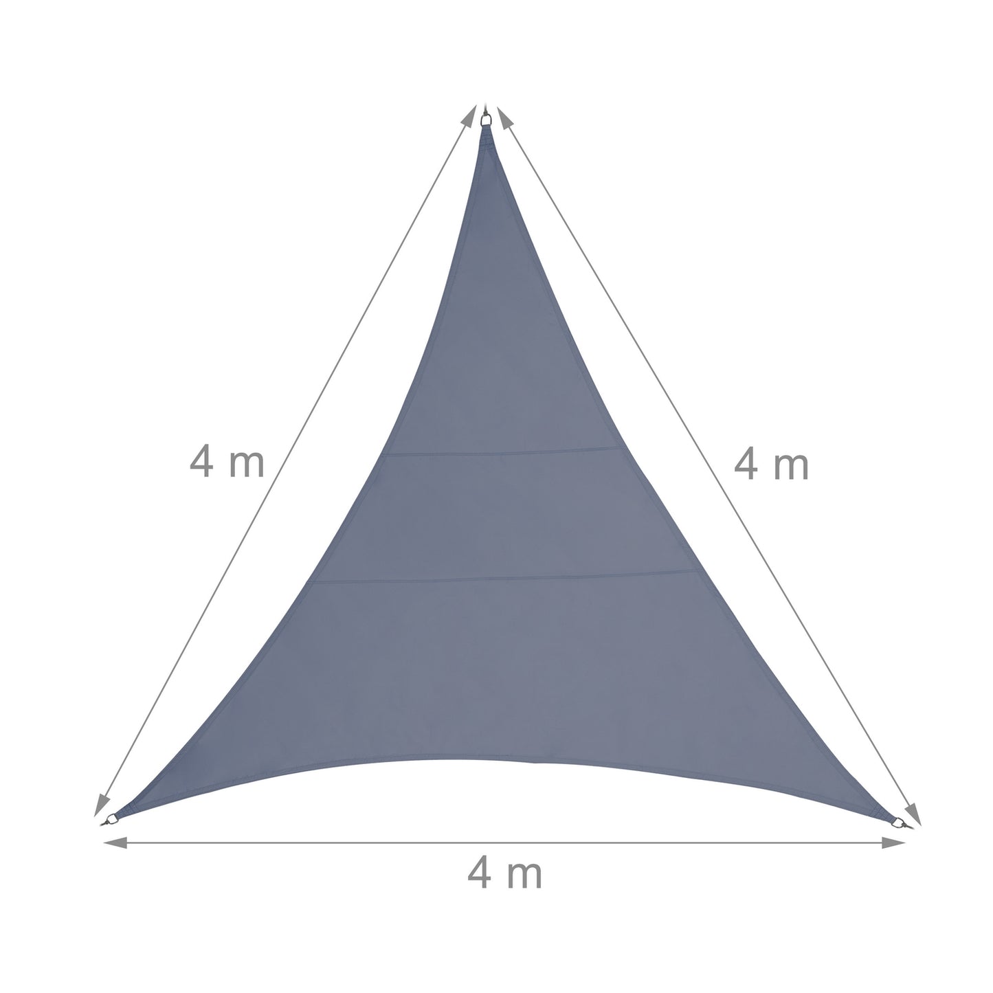 Sun sail polyester triangular dark grey