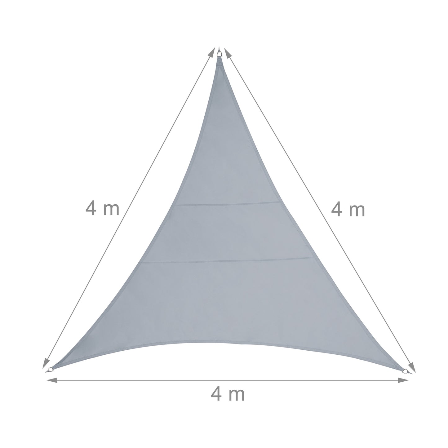 Sun sail polyester triangular light grey