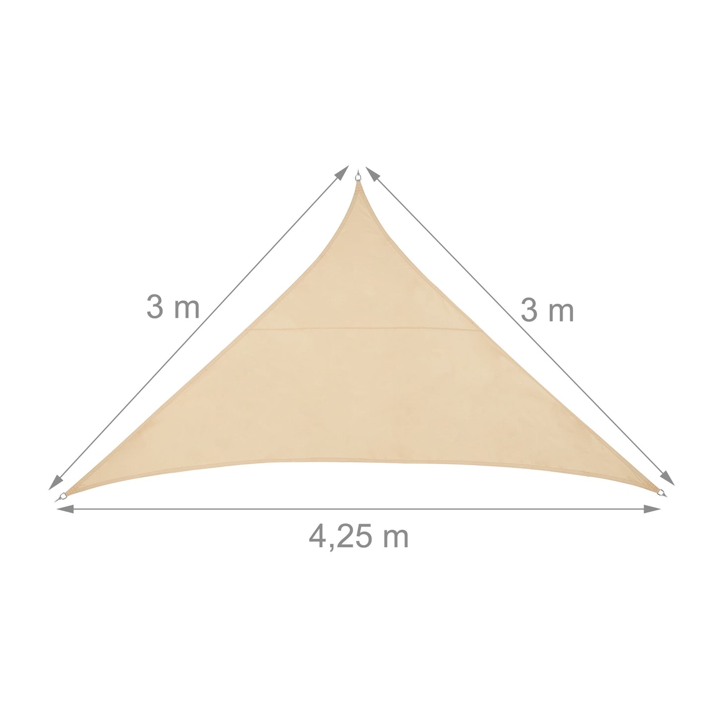 Sun sail polyester triangular sand