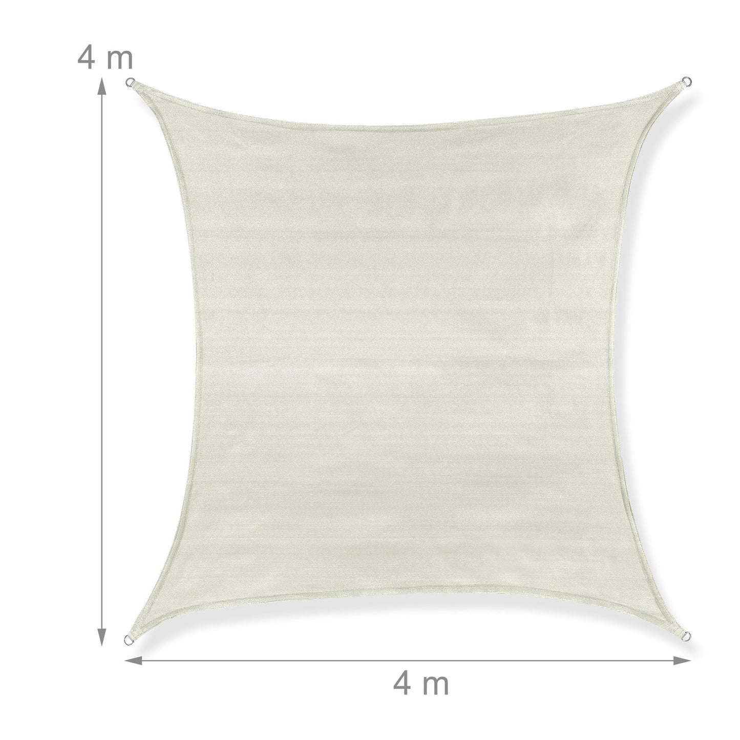 Sun sail polyethylene square gray