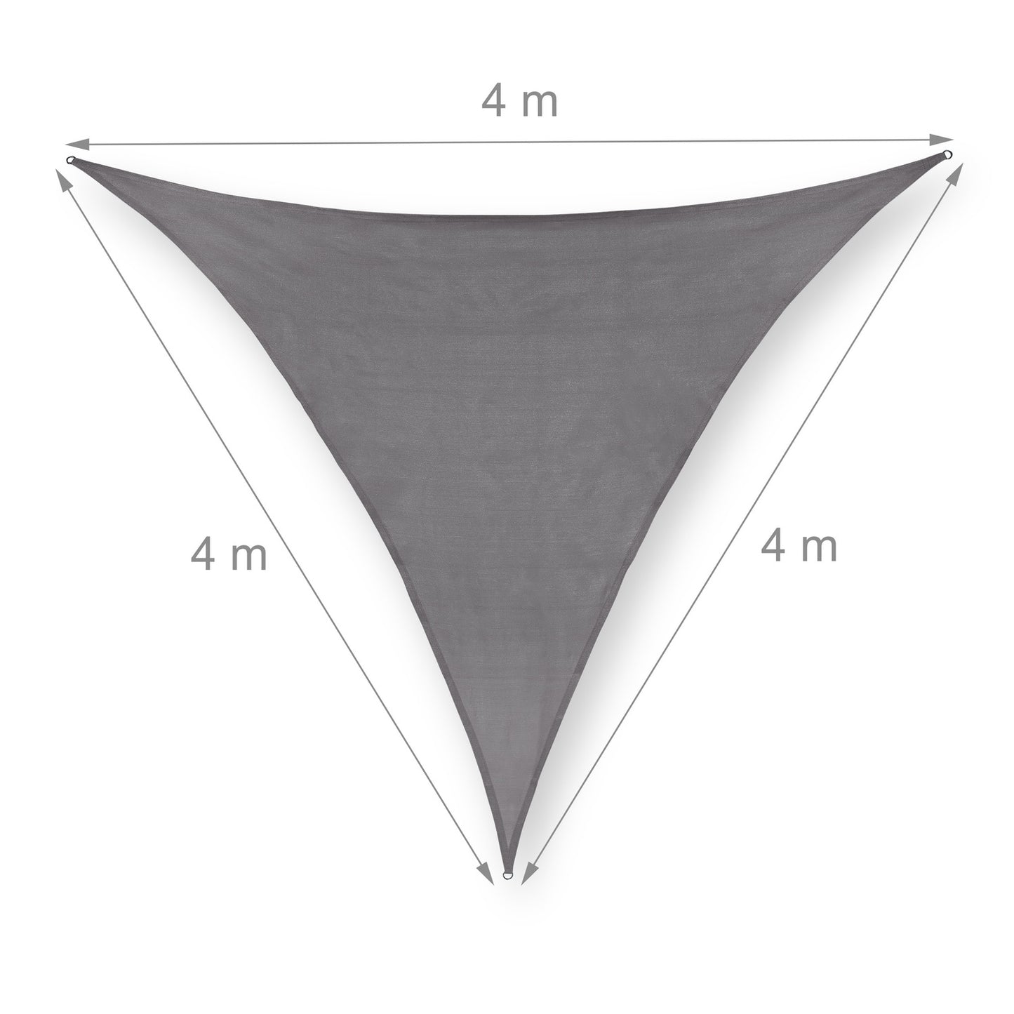 Sun sail polyethylene triangular gray