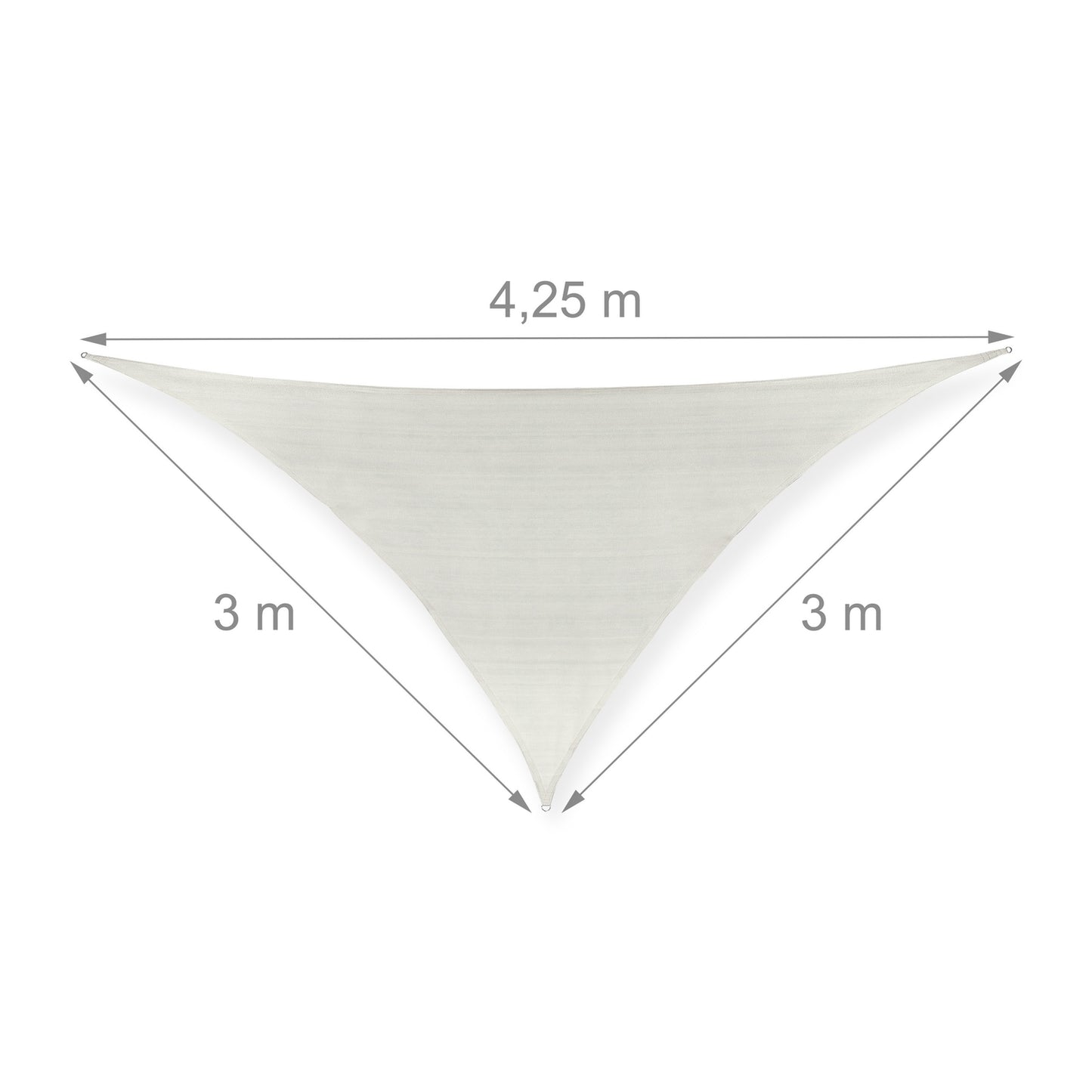 Sun sail polyethylene triangular white