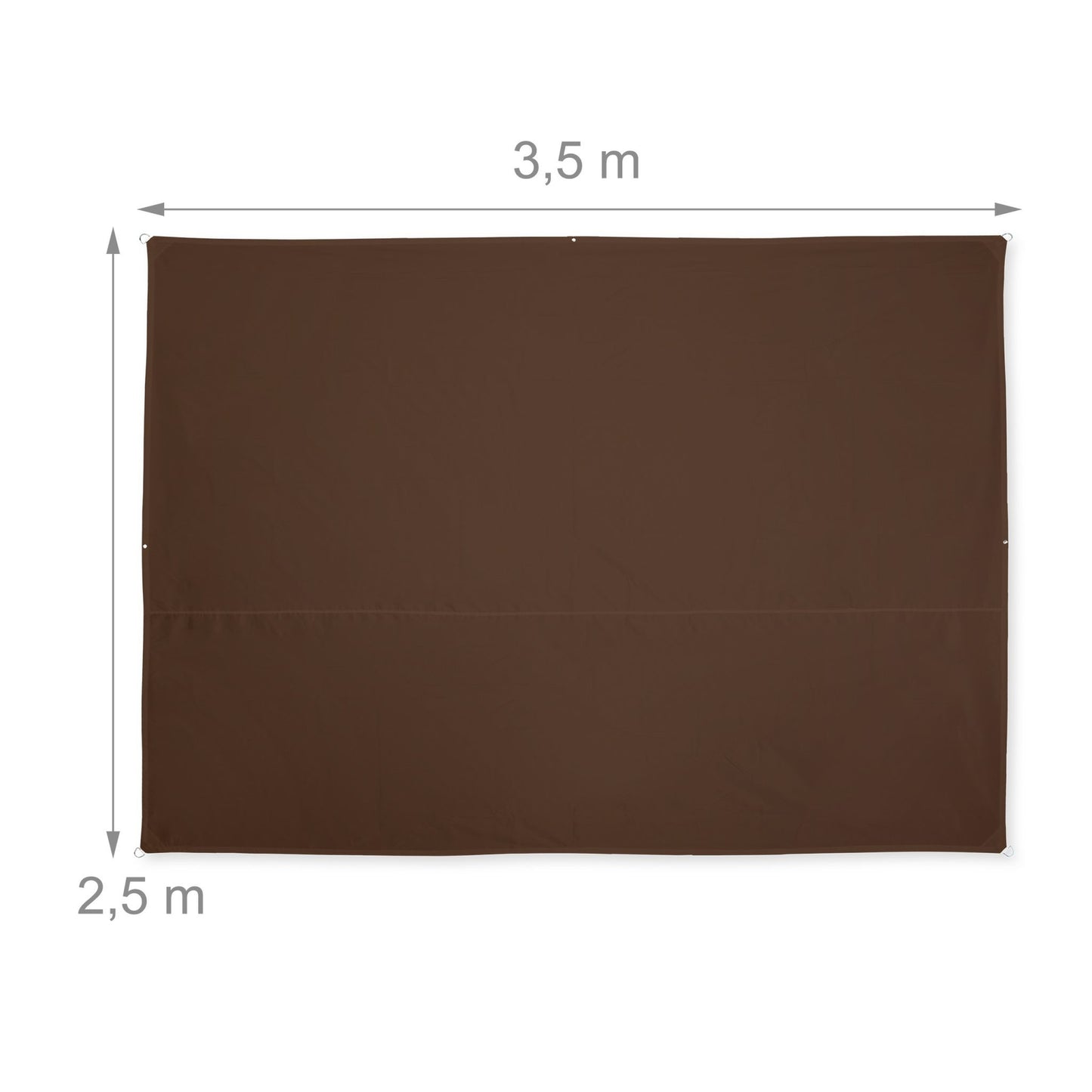 Sun sail rectangular brown