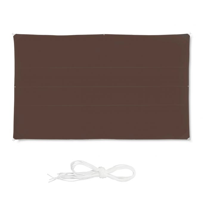 Sun sail rectangular brown