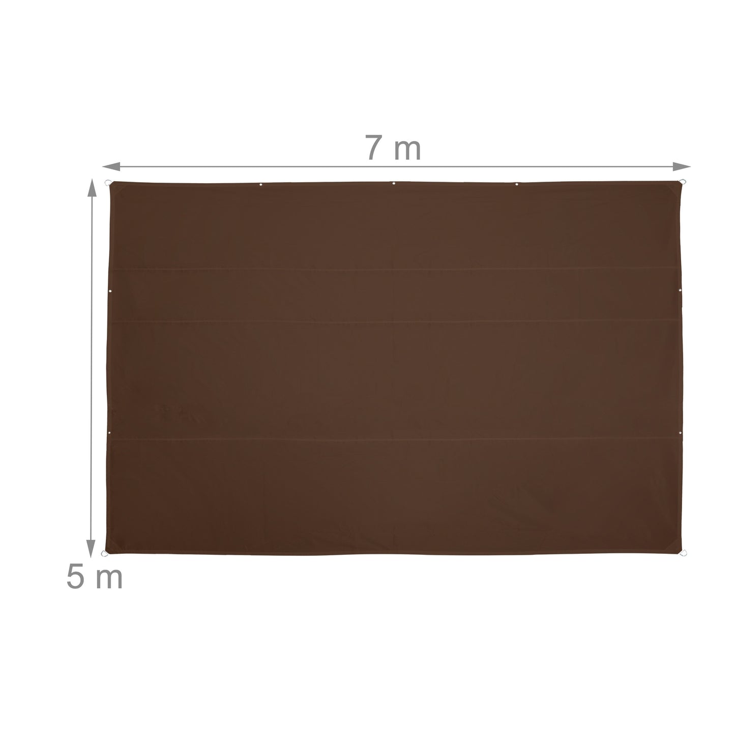 Sun sail rectangular brown