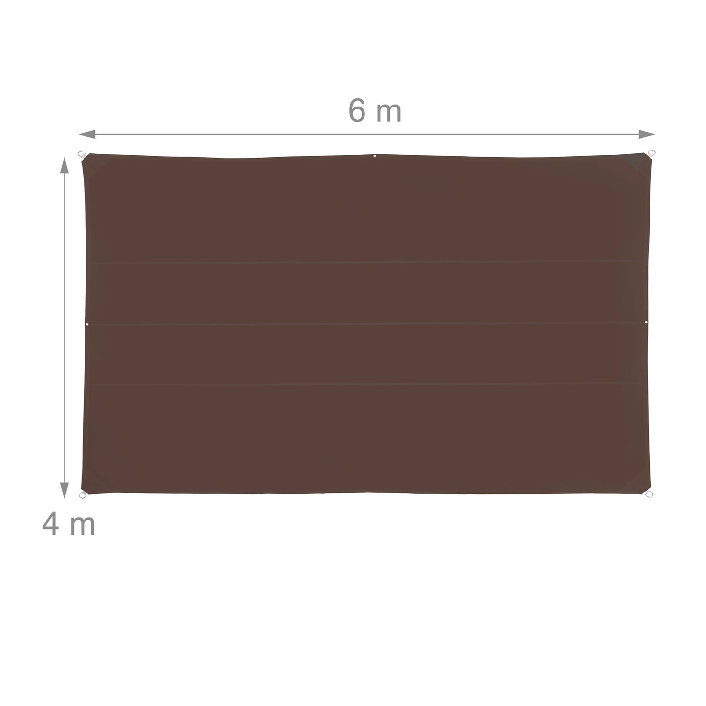 Sun sail rectangular brown