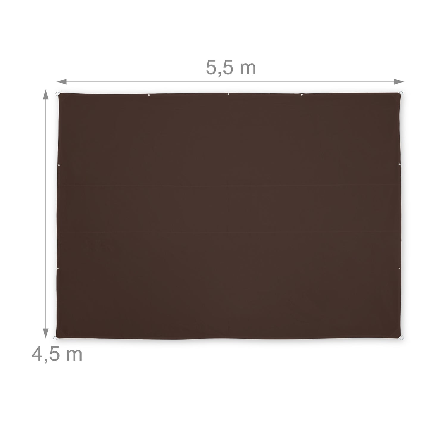 Sun sail rectangular brown