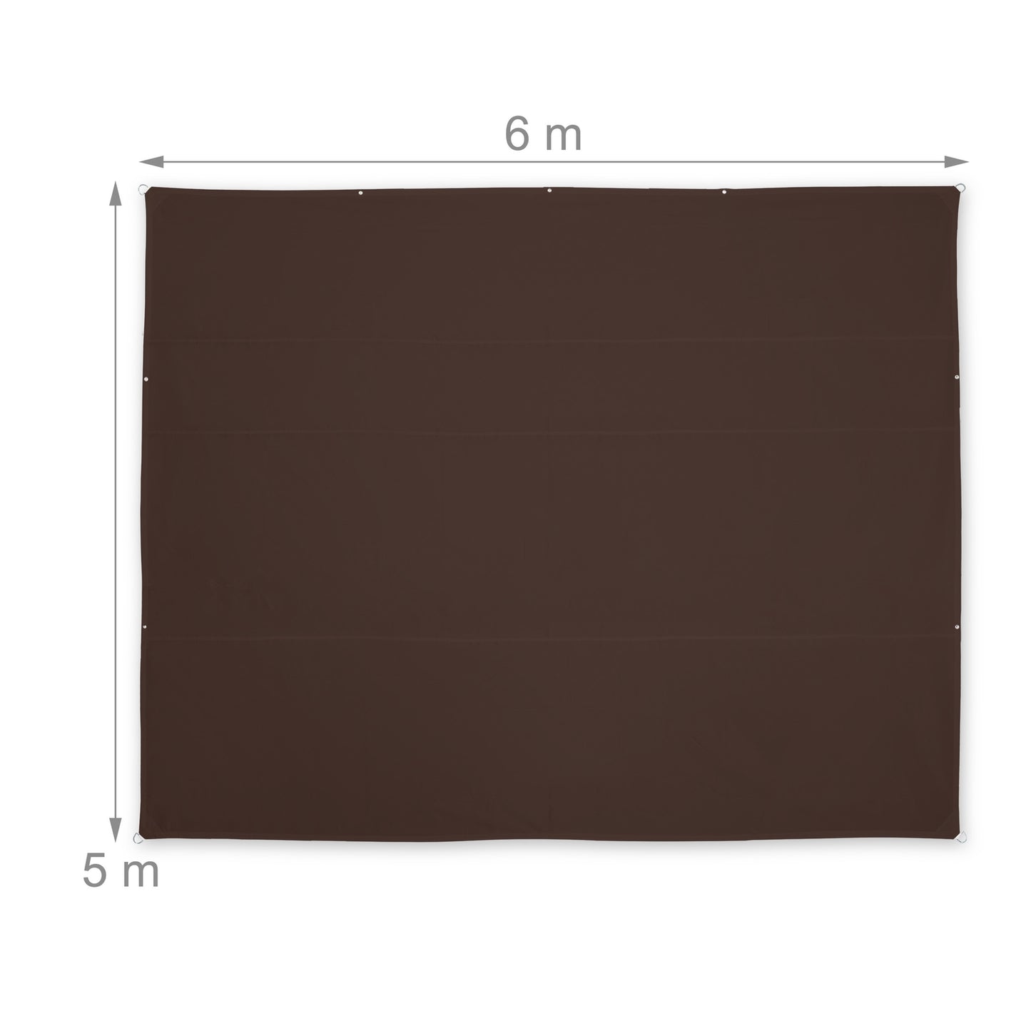 Sun sail rectangular brown