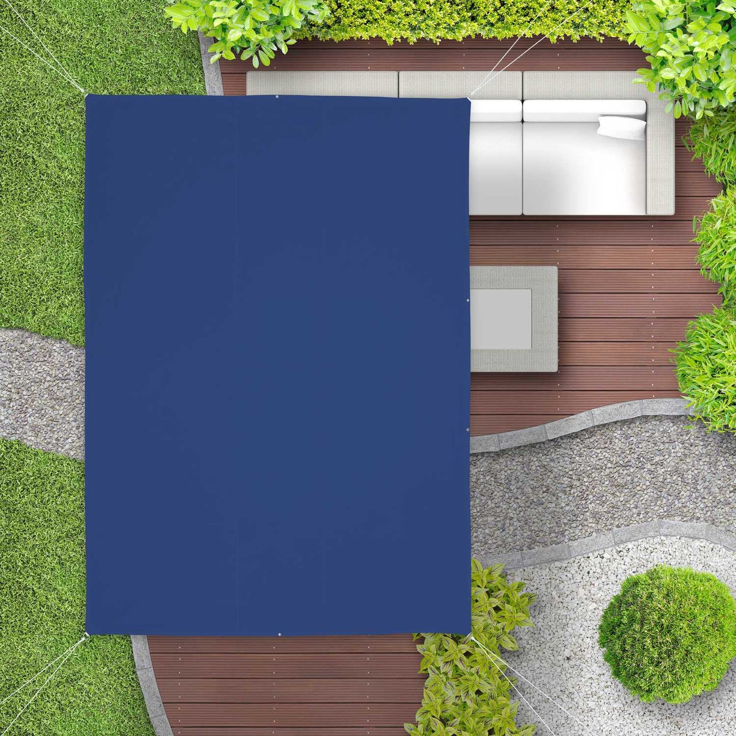 Sun sail rectangular brown