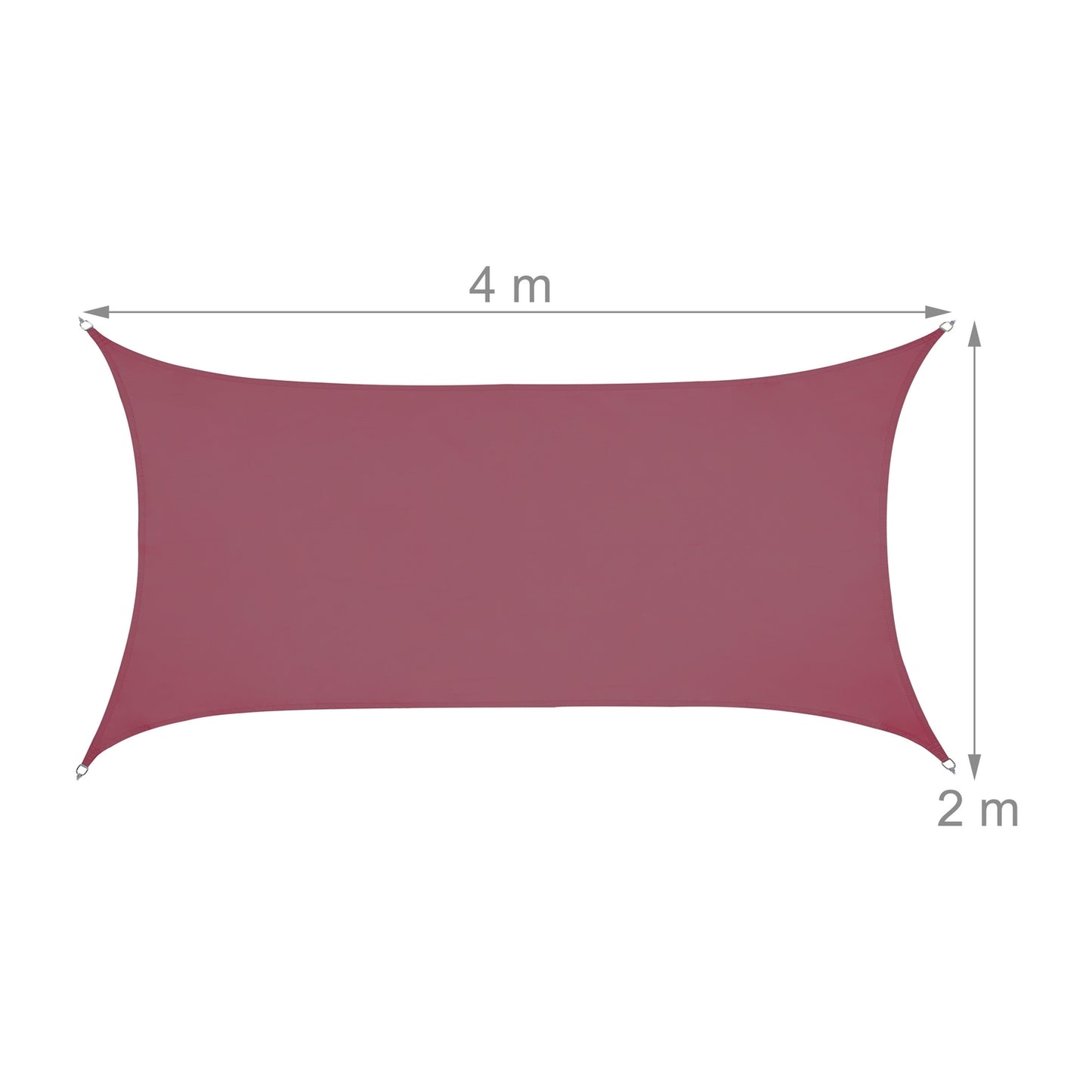 Sun sail rectangular burgundy