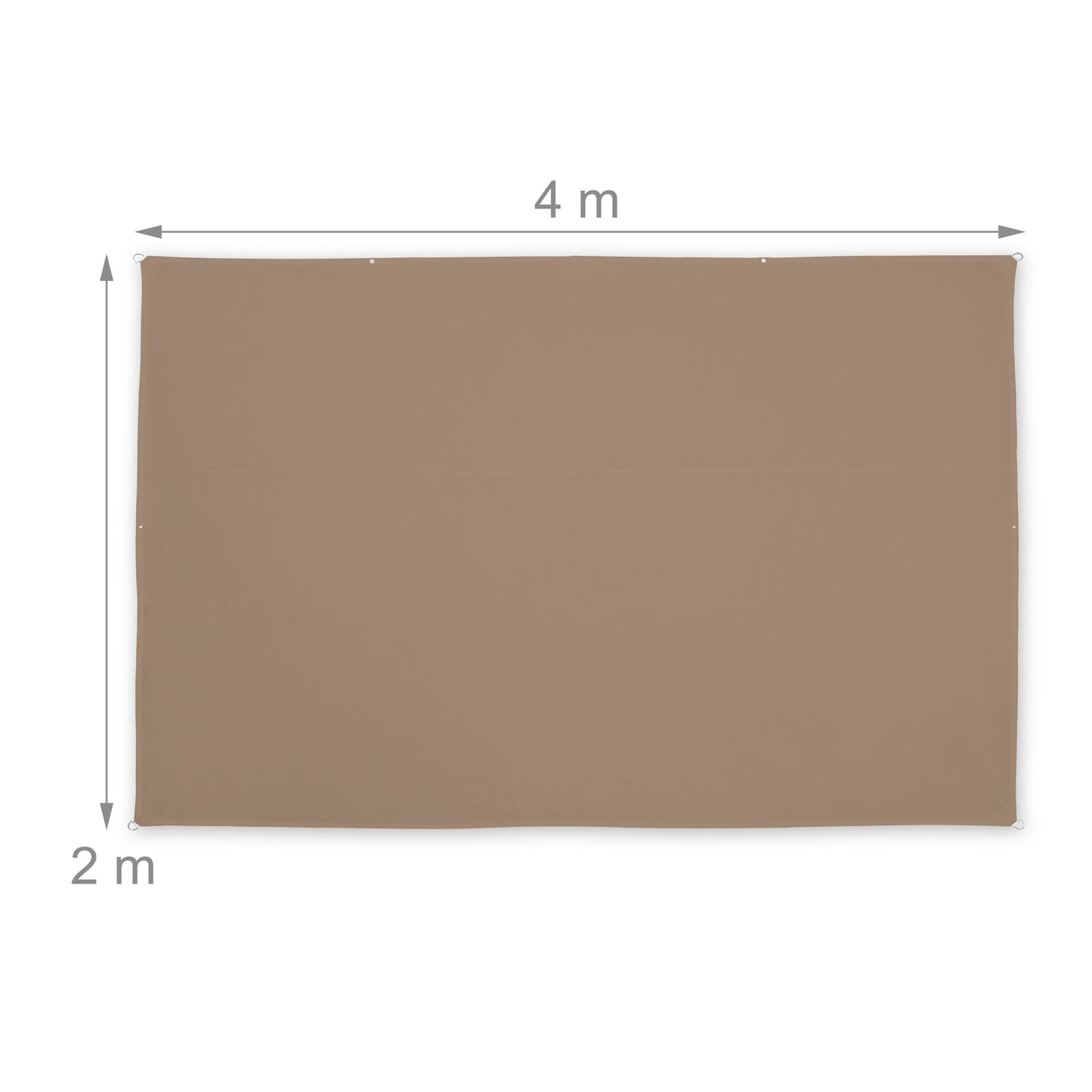 Sun sail rectangular coffee brown