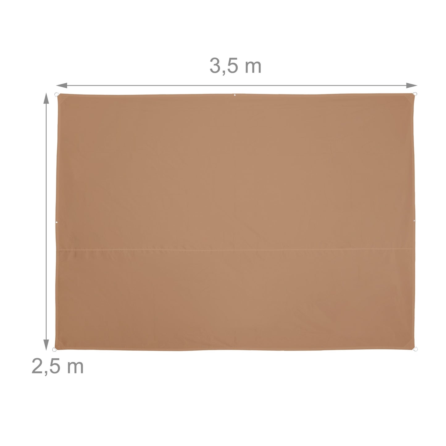 Sun sail rectangular coffee brown