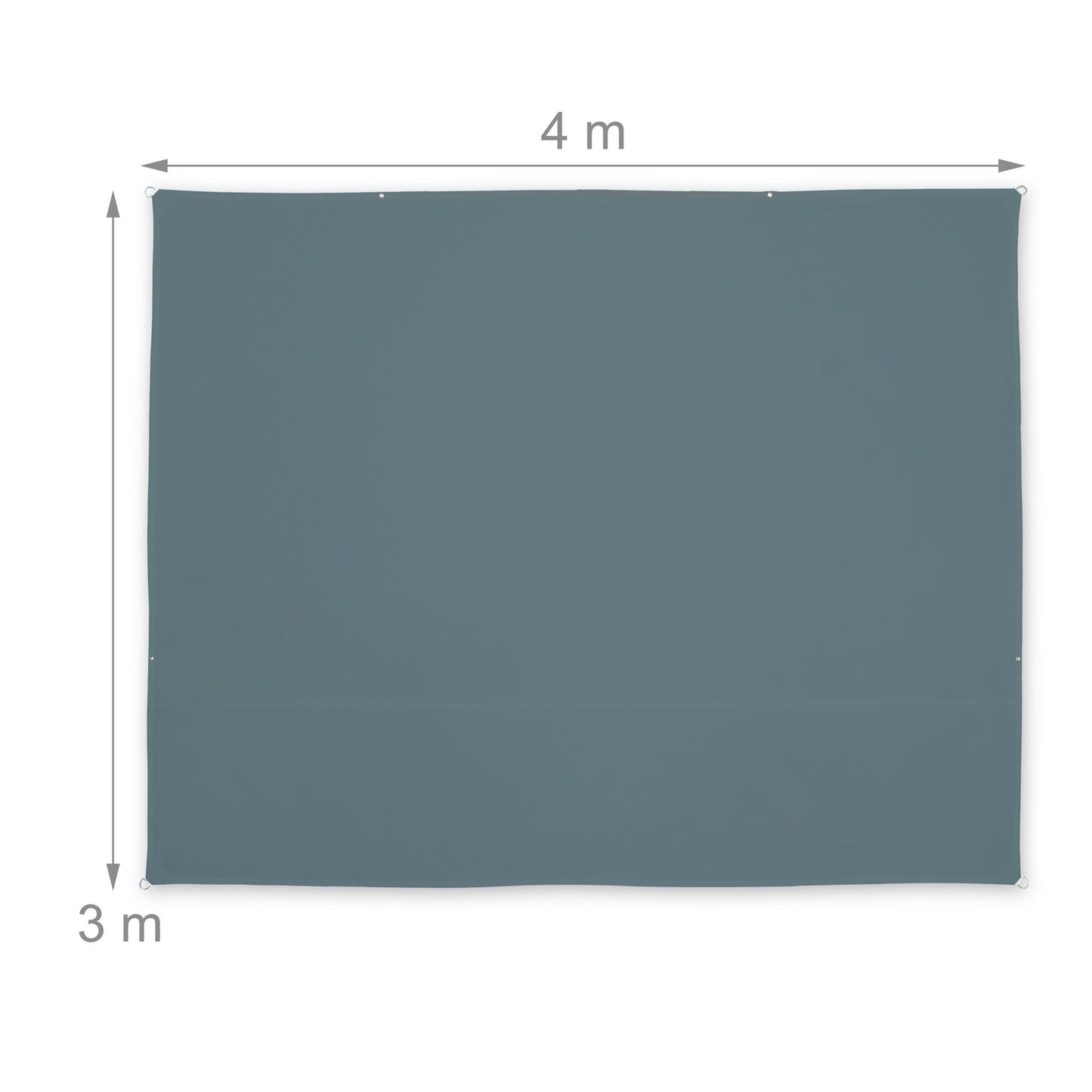 Sun sail rectangular grey