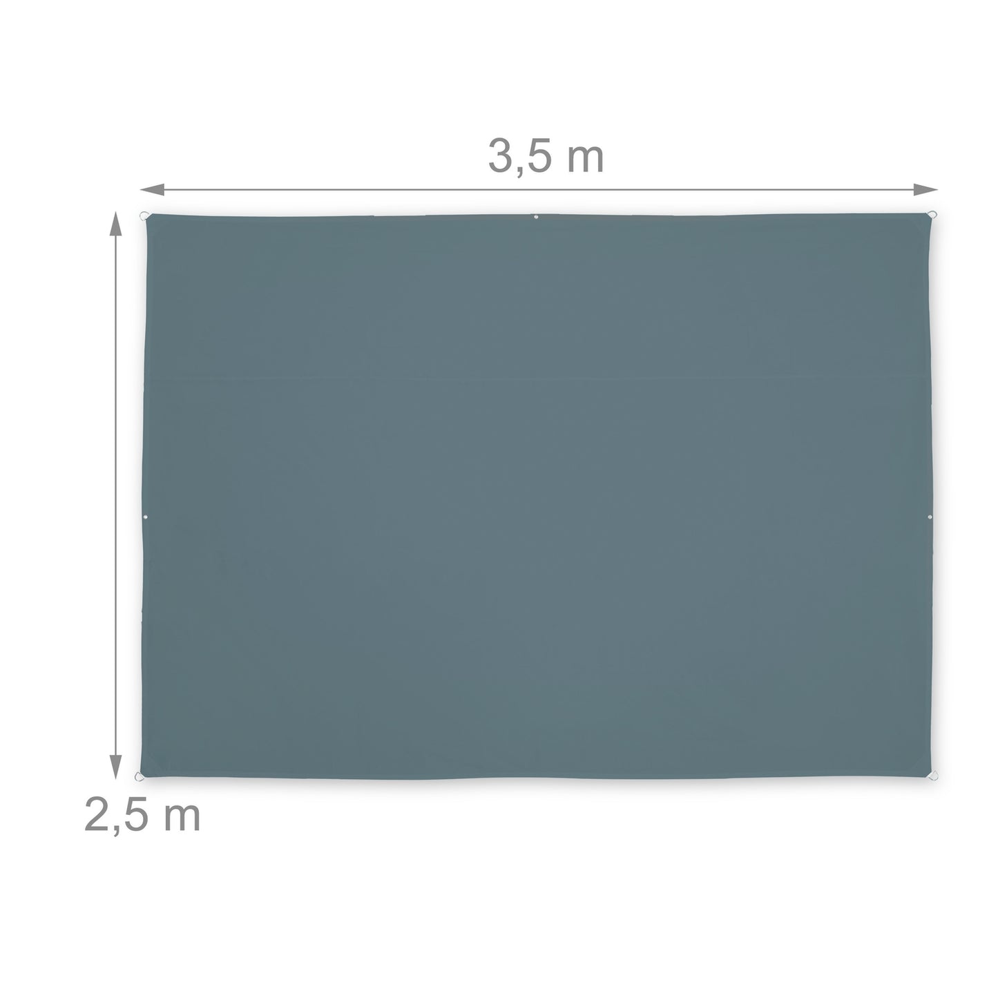 Sun sail rectangular grey