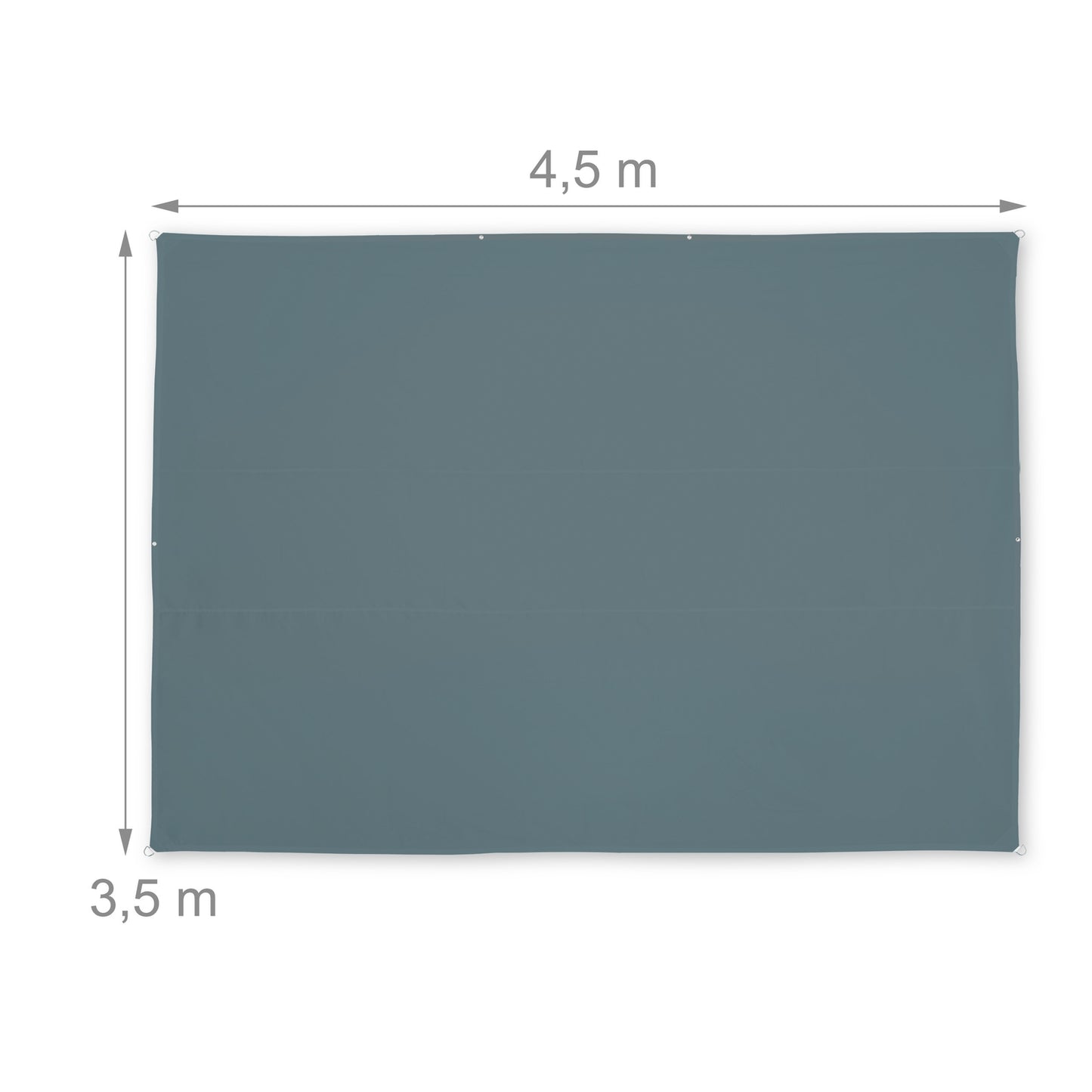 Sun sail rectangular grey