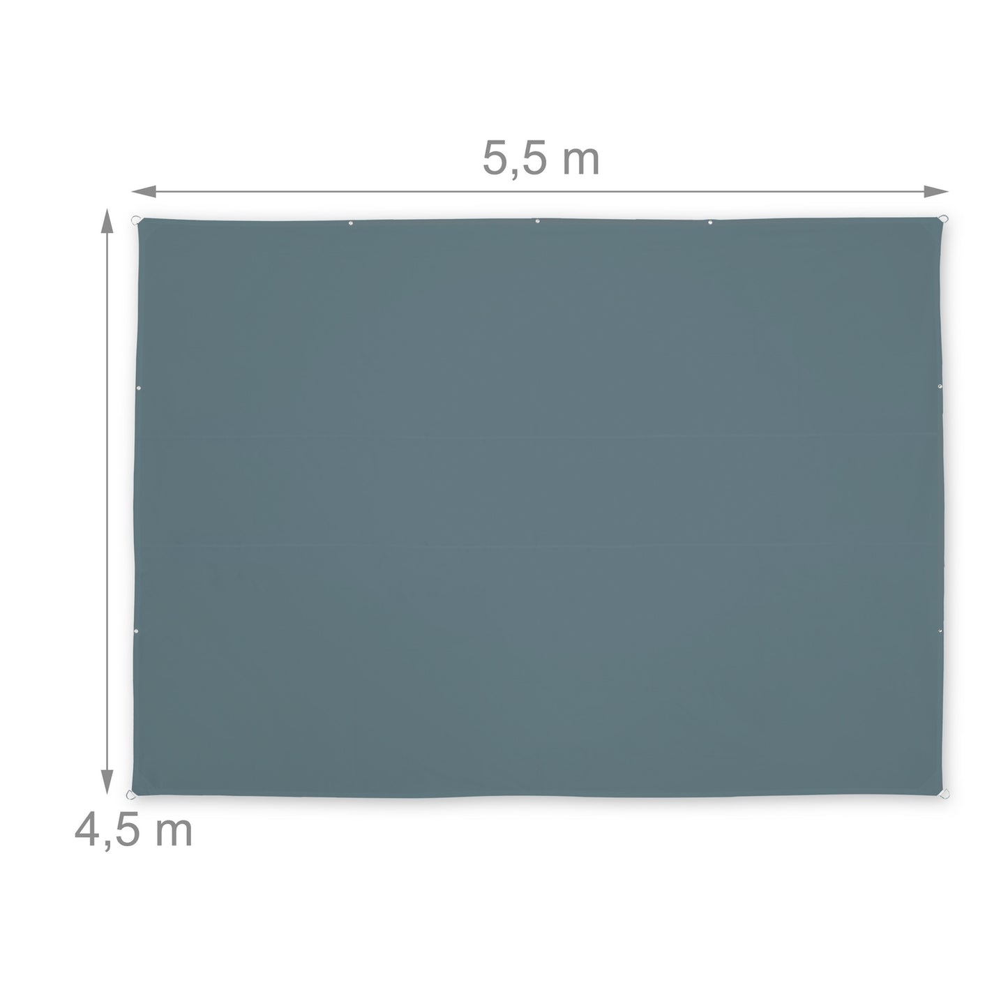 Sun sail rectangular grey