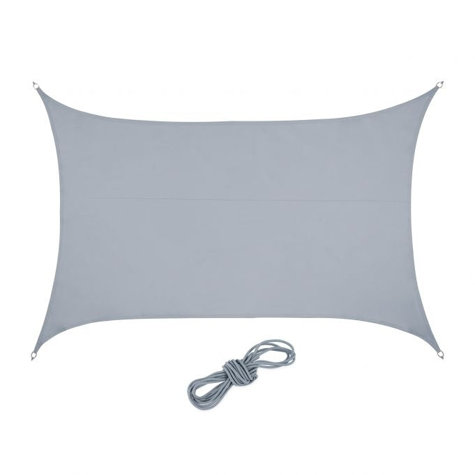 Sun sail rectangular light grey