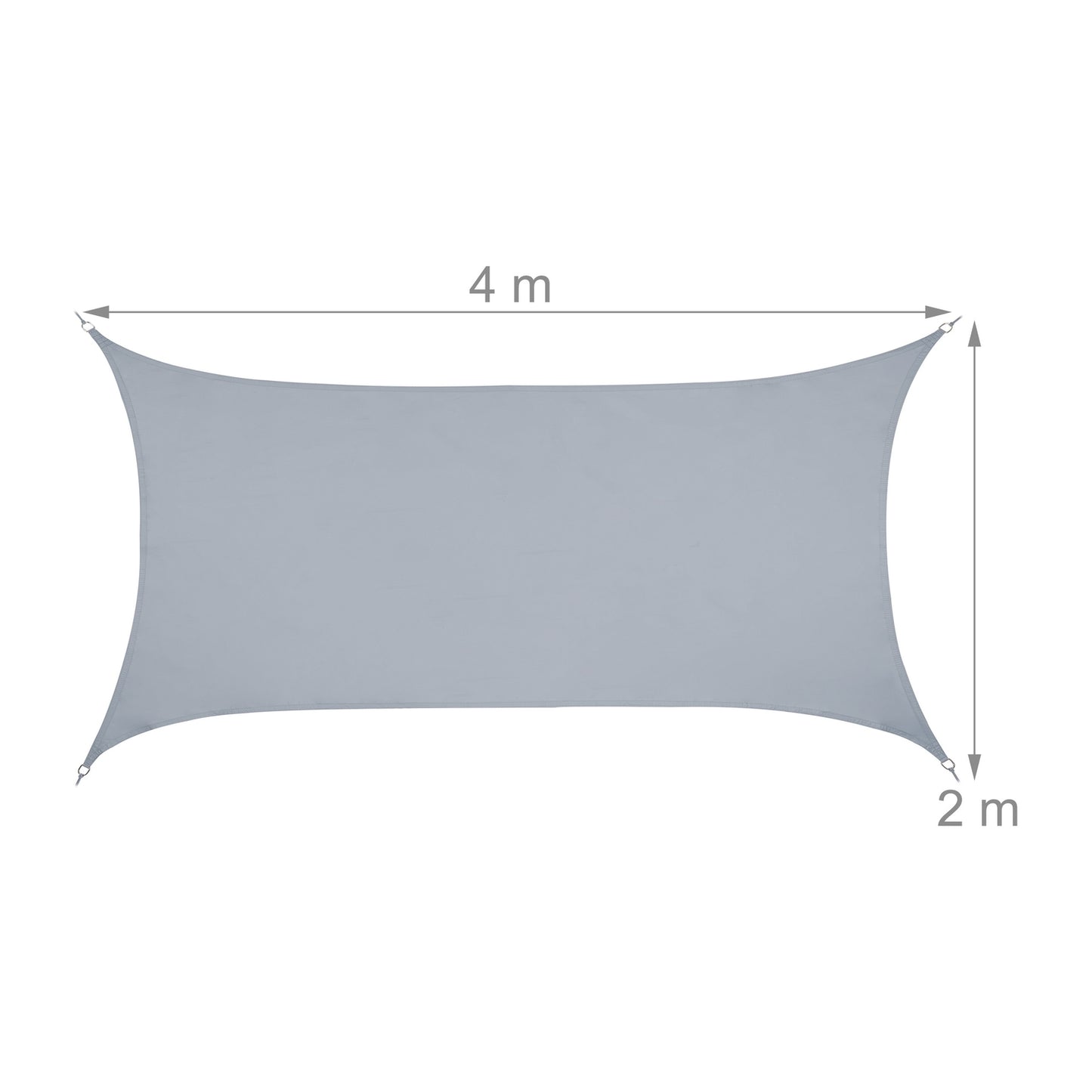 Sun sail rectangular light grey