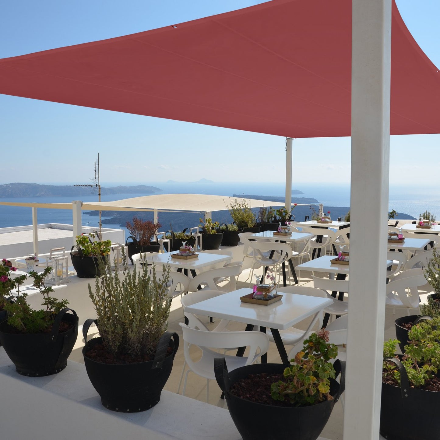 Sun sail rectangular maroon