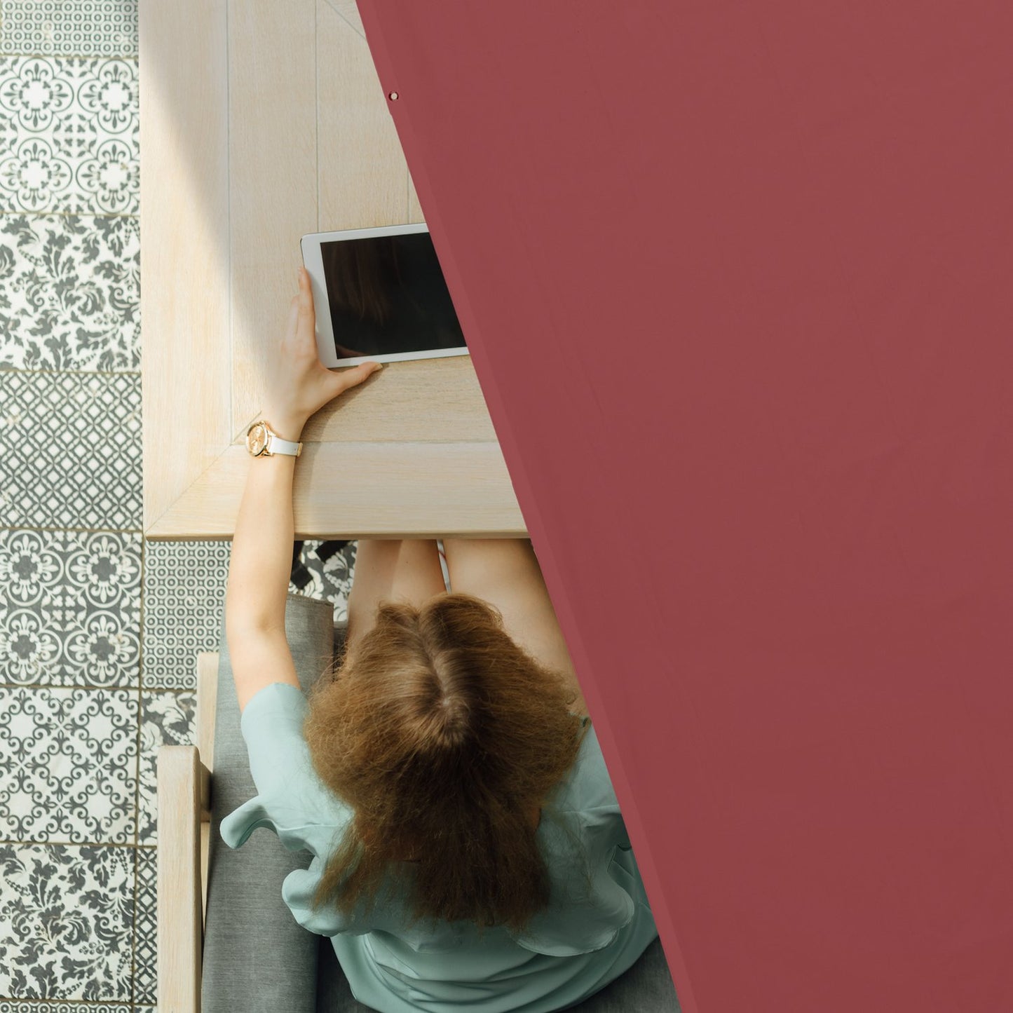 Sun sail rectangular maroon