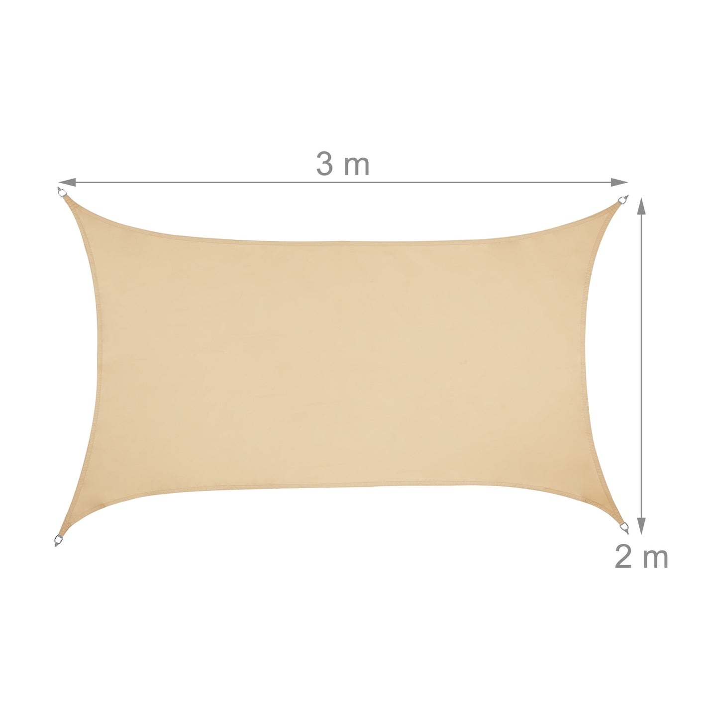 Sun sail rectangular sand colored
