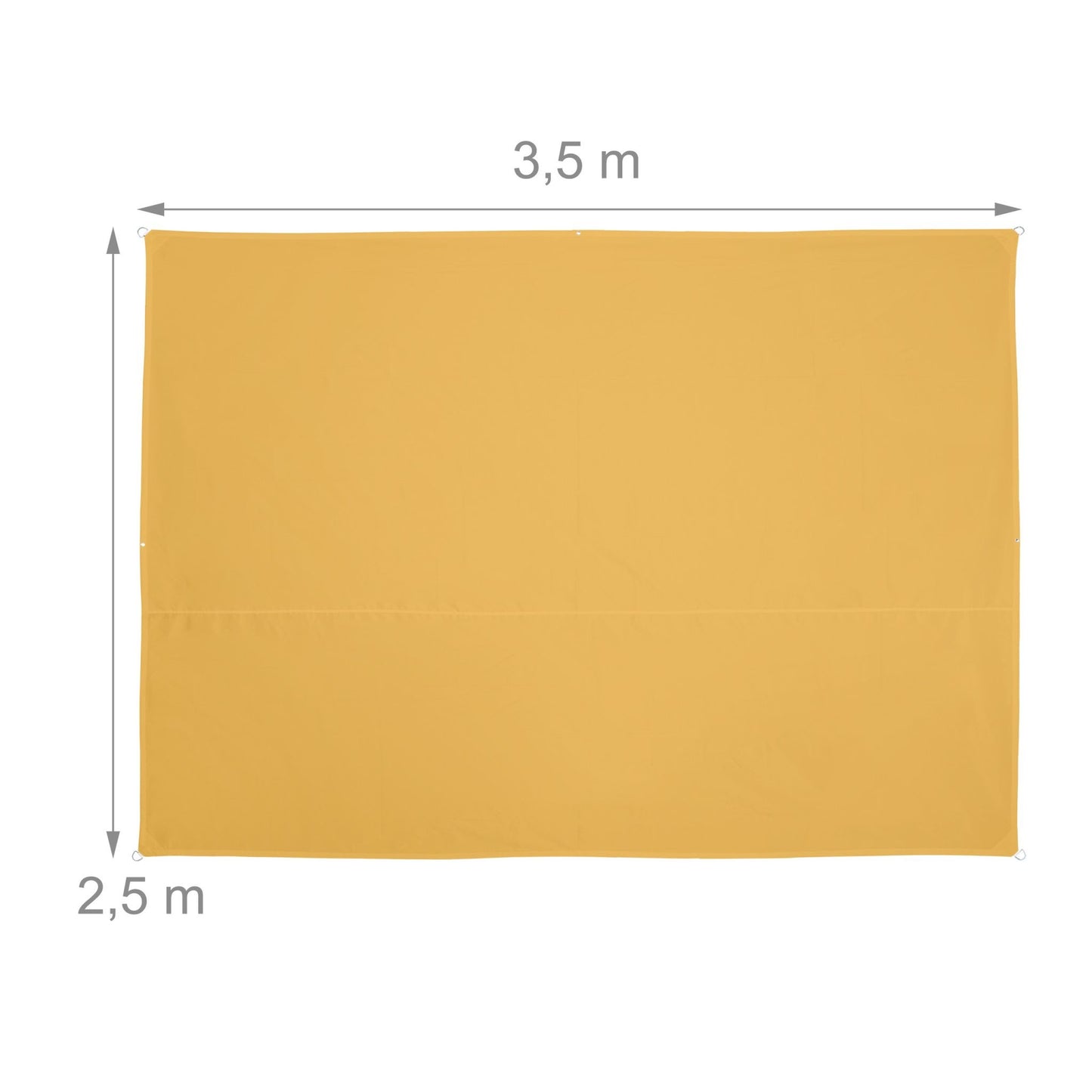 Sun sail rectangular yellow