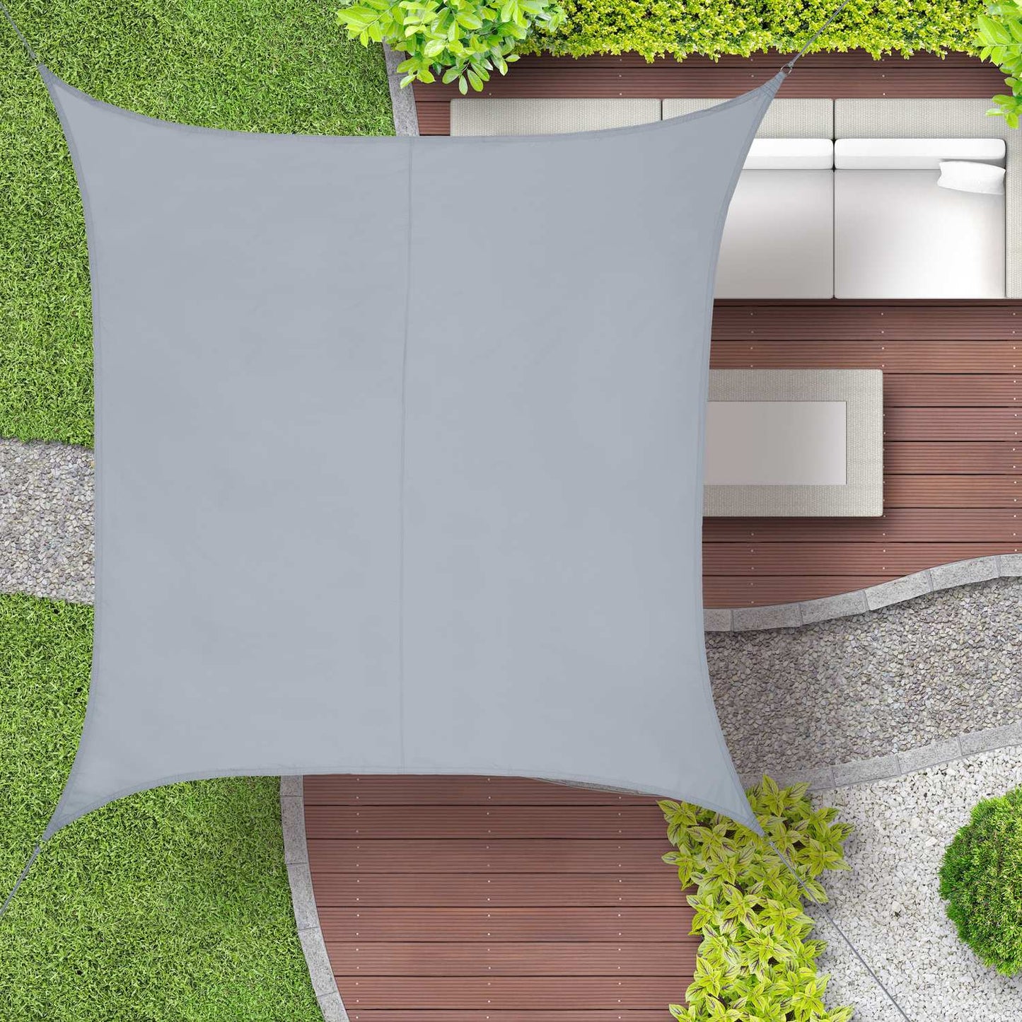 Sun sail square light grey