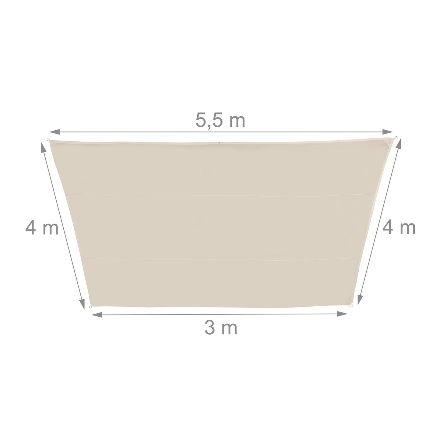 Sun sail trapezoidal beige